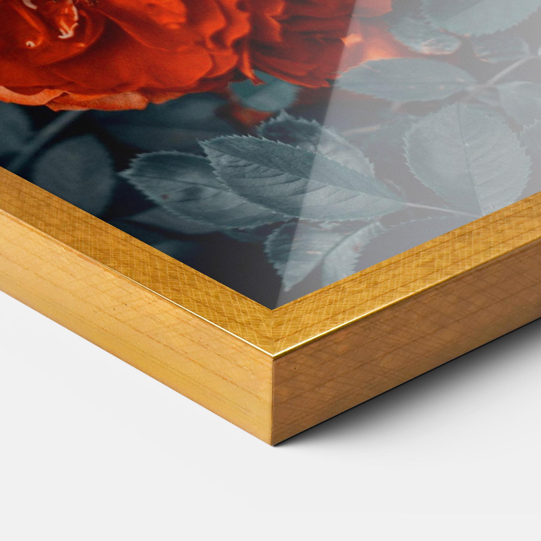 Keretezett Poszter Bright Red Rose mockup 3