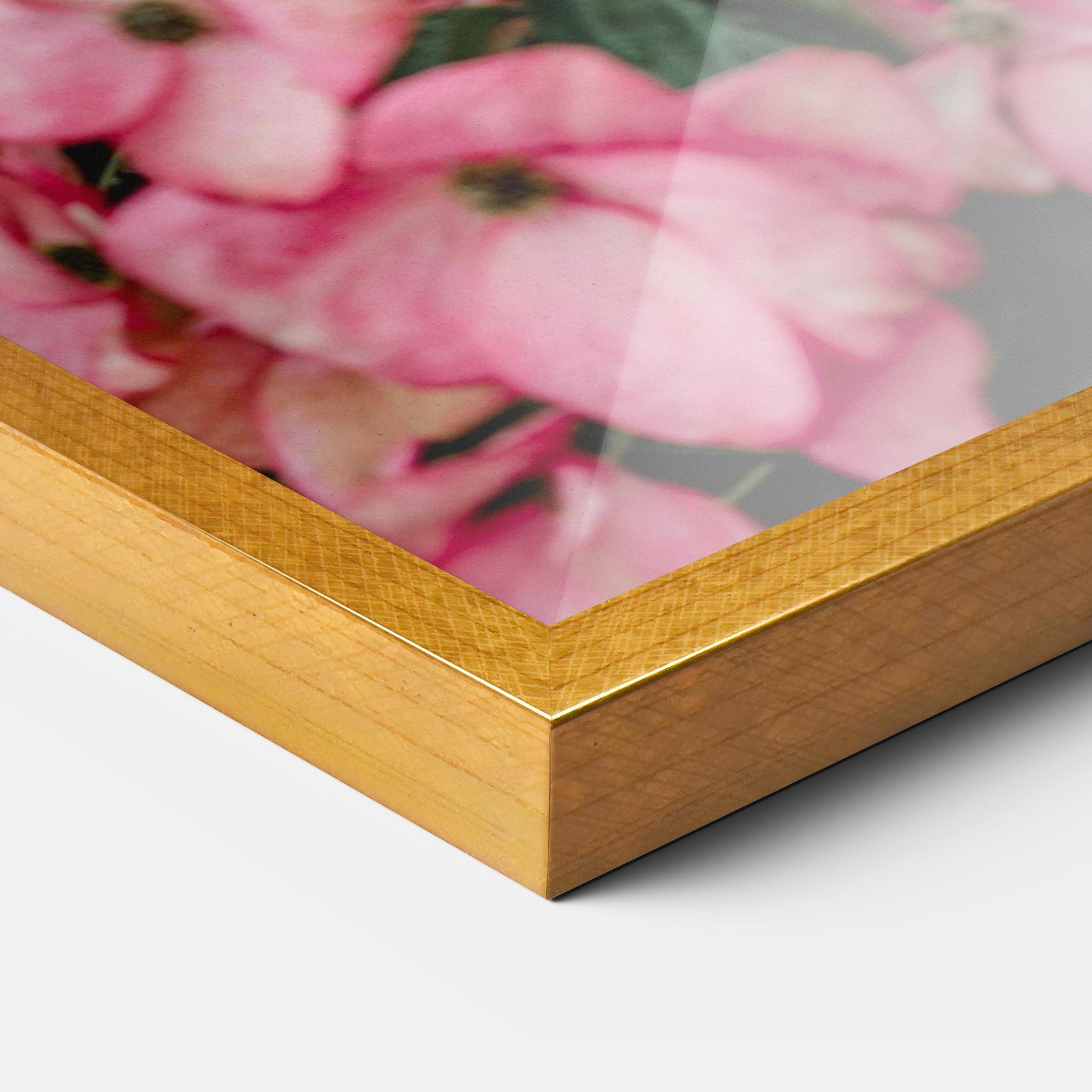 Keretezett Poszter Pink Rose Flower Tree mockup 3