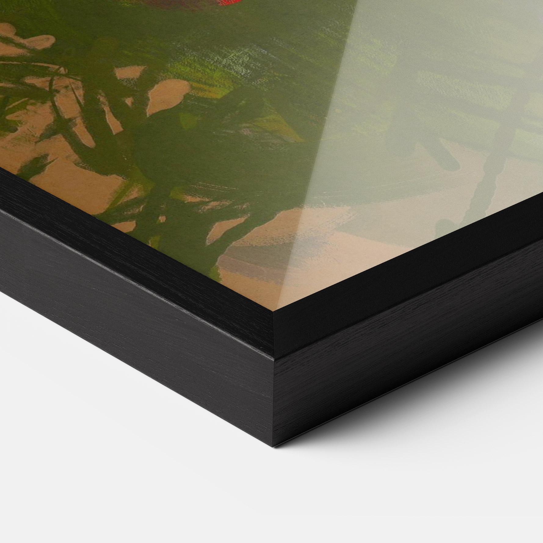 Keretezett Poszter Red Rose Painting mockup 3