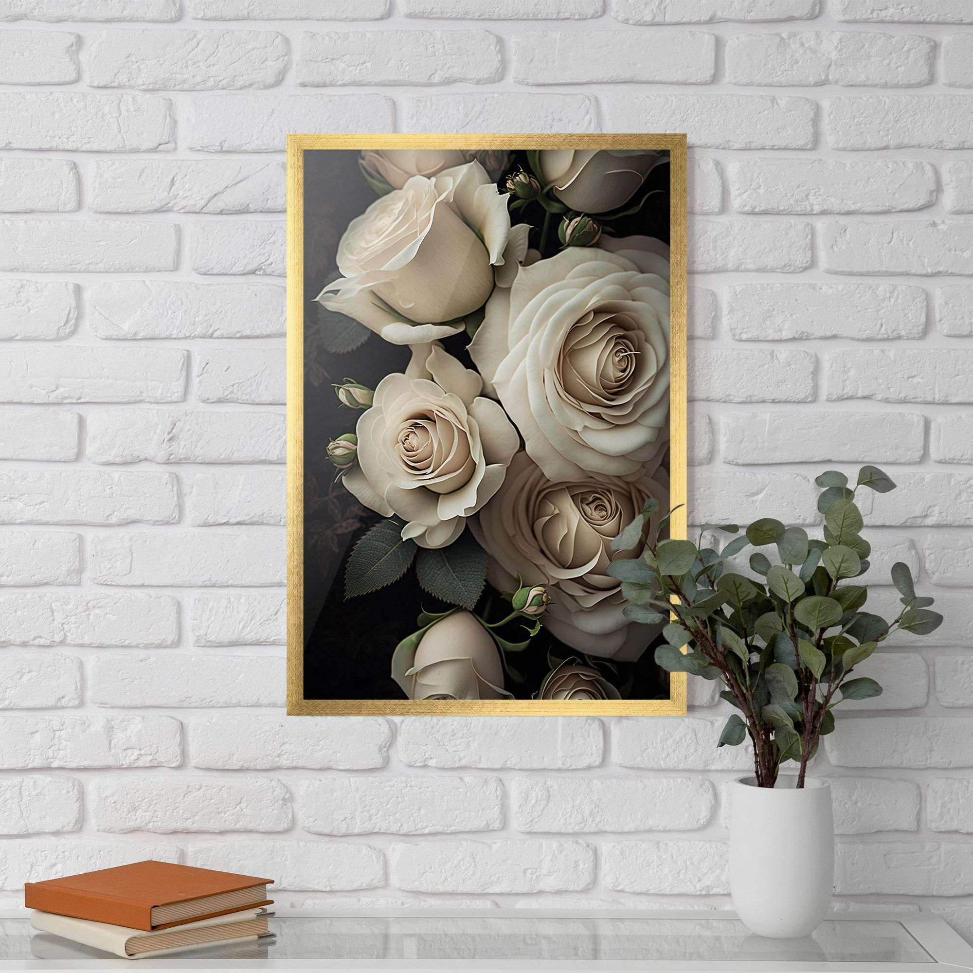 Cream Roses Close Up mockup 5