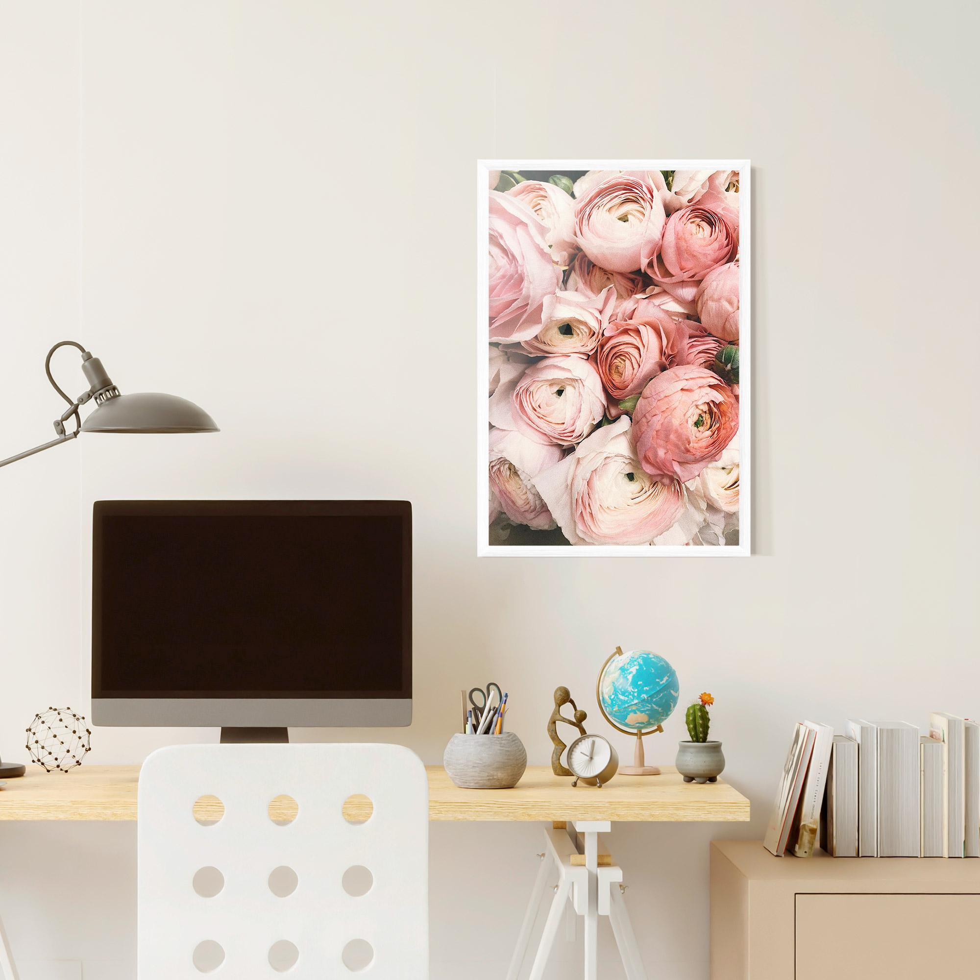 Keretezett Poszter Pink Rose Bouquet mockup 6