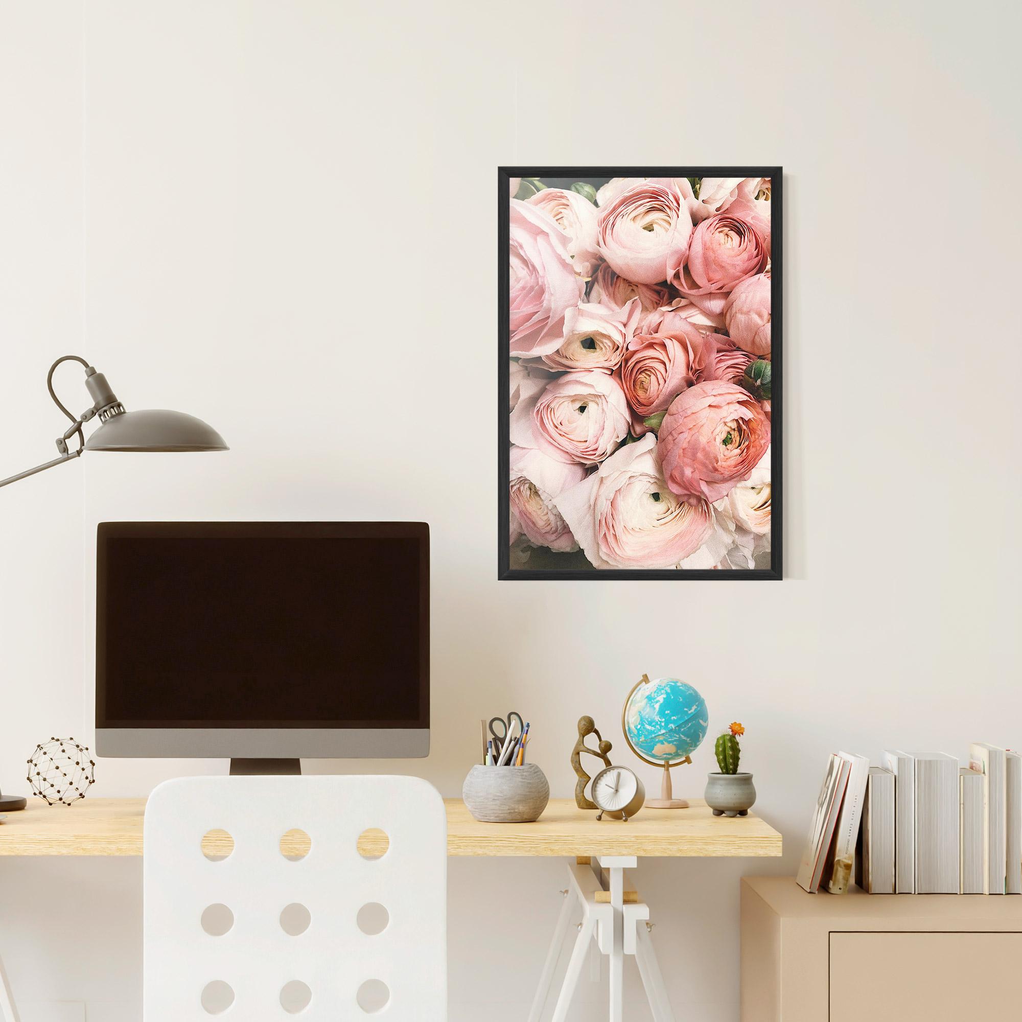 Keretezett Poszter Pink Rose Bouquet mockup 6