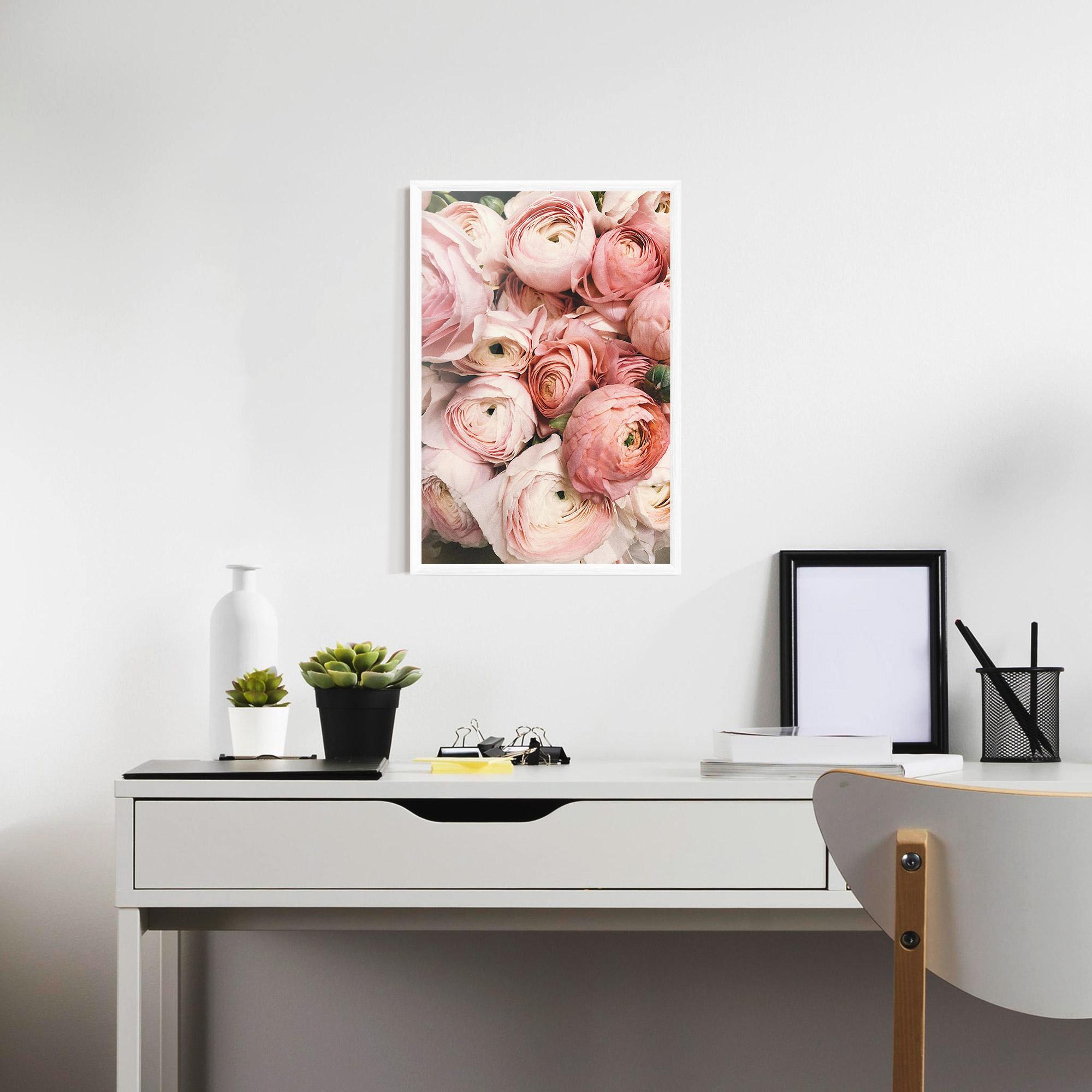 Keretezett Poszter Pink Rose Bouquet mockup 7