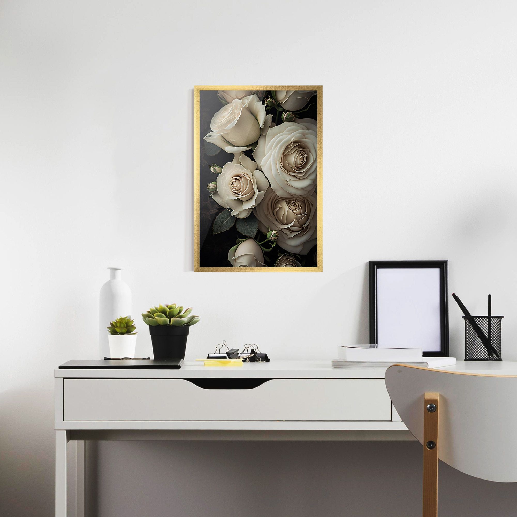 Cream Roses Close Up mockup 7