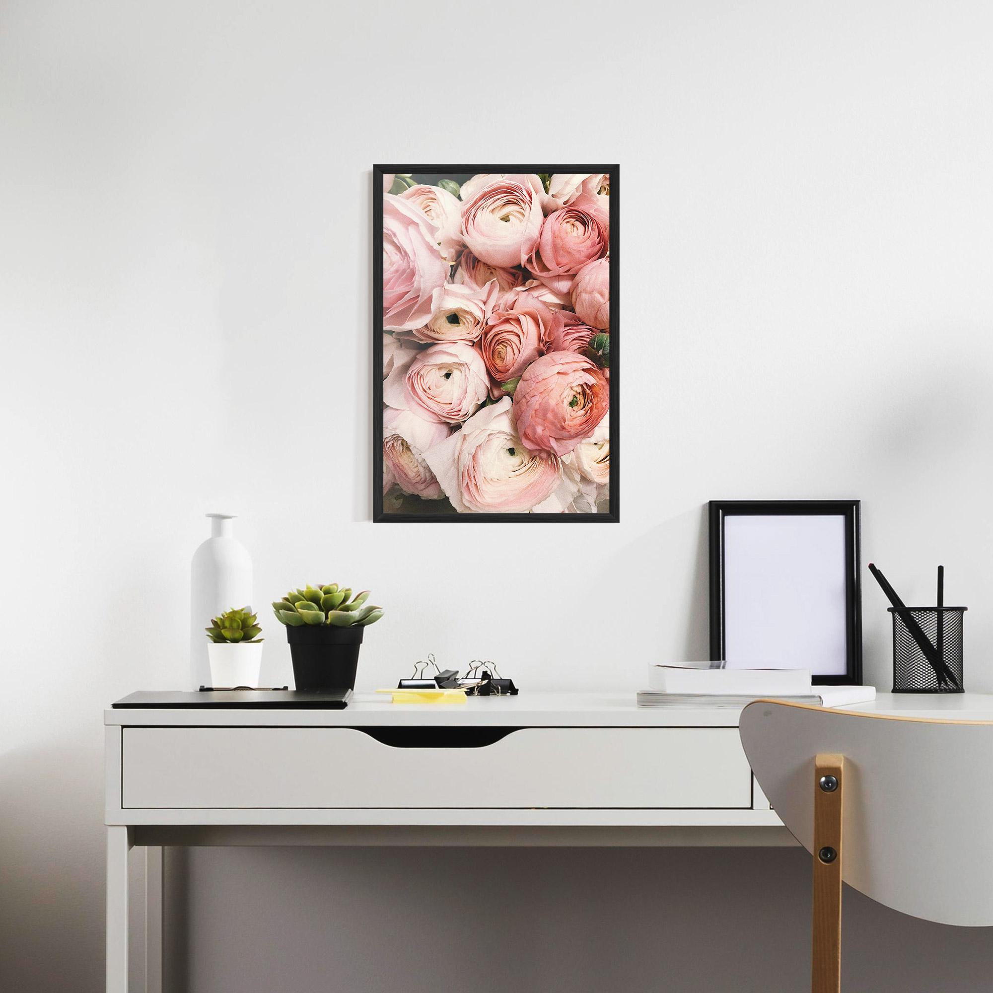 Keretezett Poszter Pink Rose Bouquet mockup 7