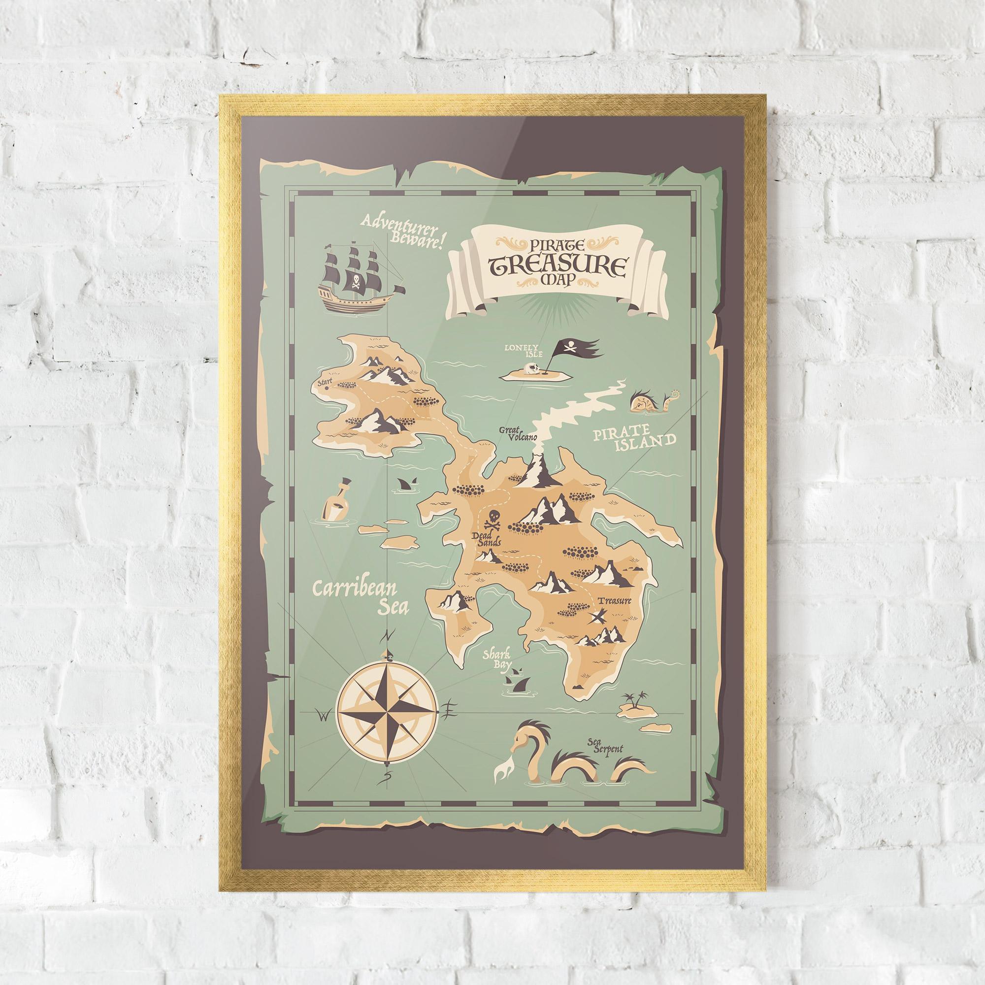 Keretezett Poszter Adventurer Beware mockup 0