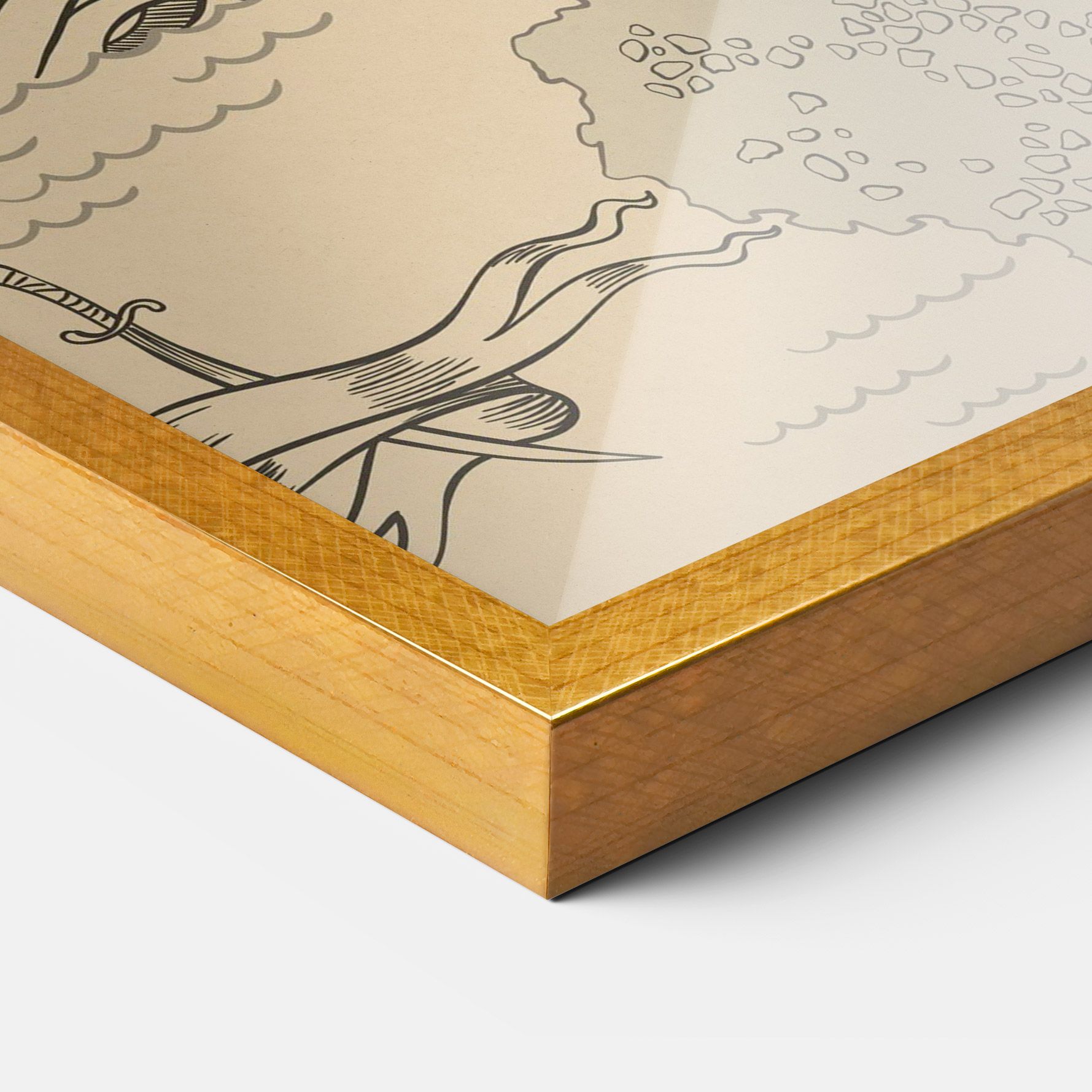 Island Old Map mockup 3