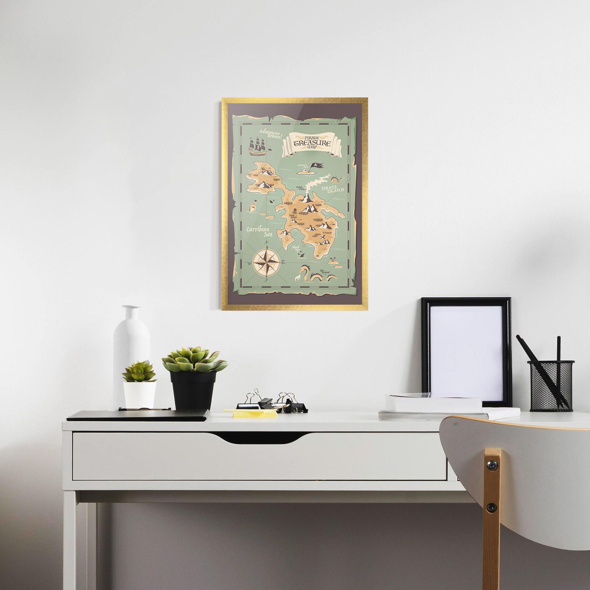 Keretezett Poszter Adventurer Beware mockup 7