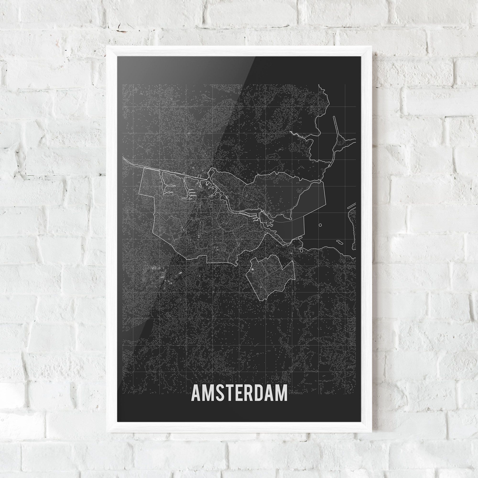Amsterdam Grey Map mockup 0