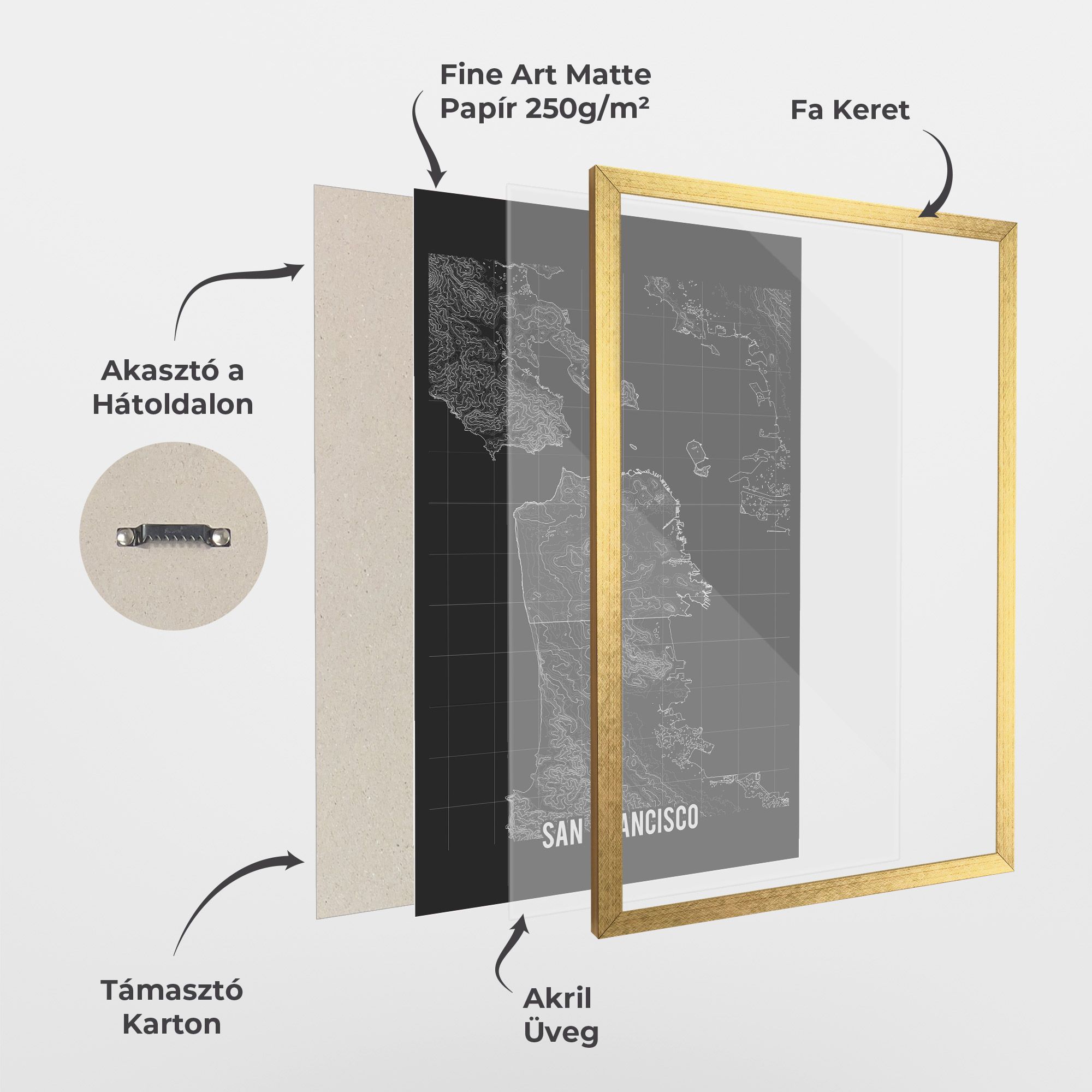 San Francisco Grey Map mockup 1