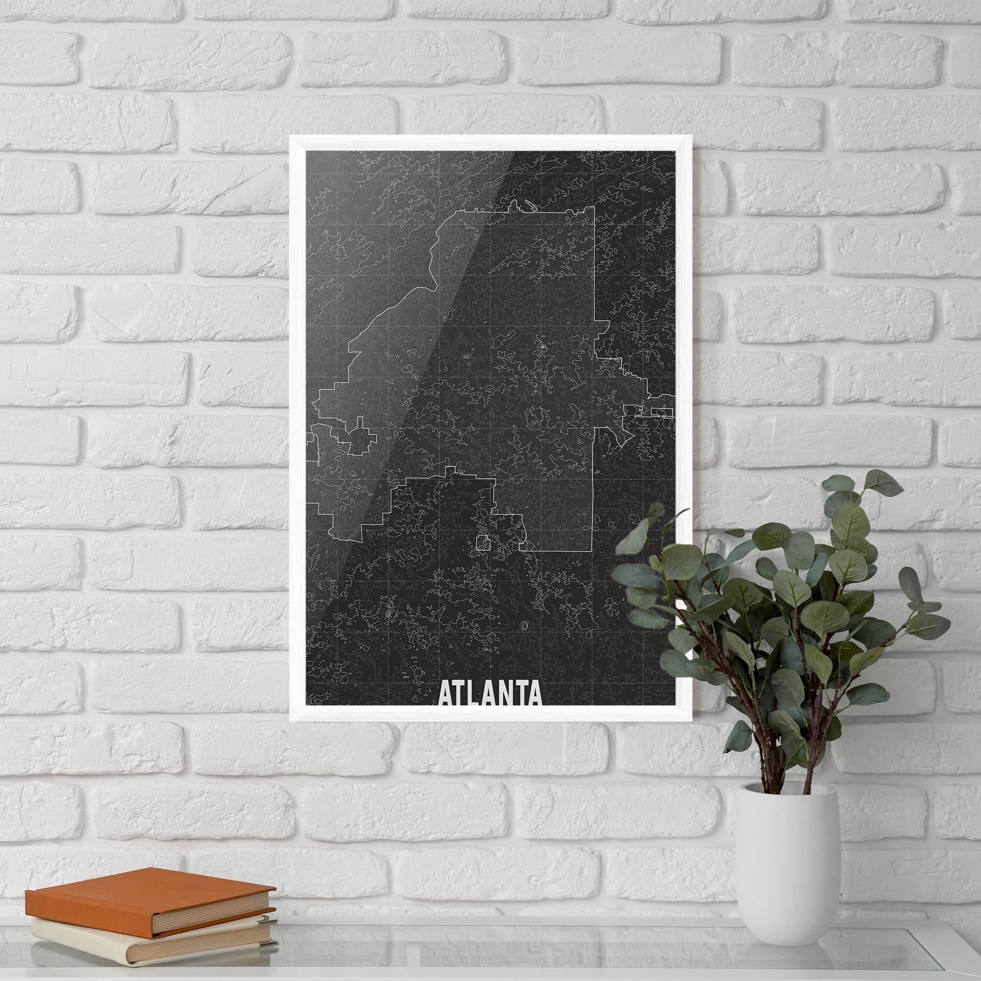 Keretezett Poszter Atlana Grey Map mockup 5