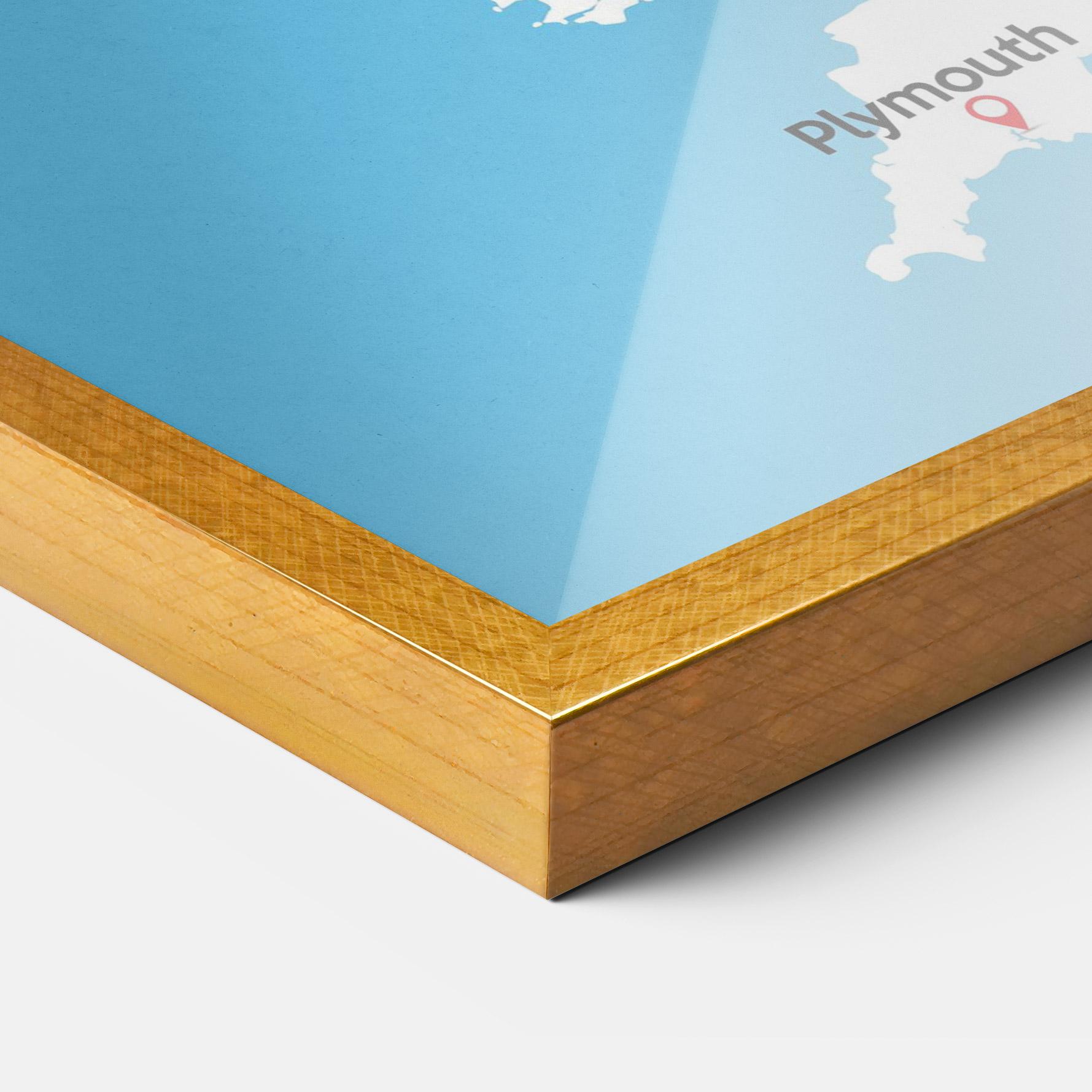 Keretezett Poszter England Map mockup 3