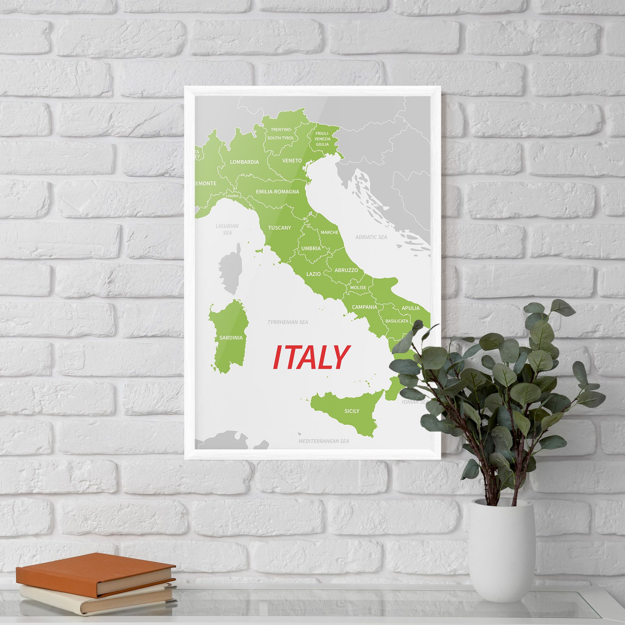 Italy Green Map mockup 5