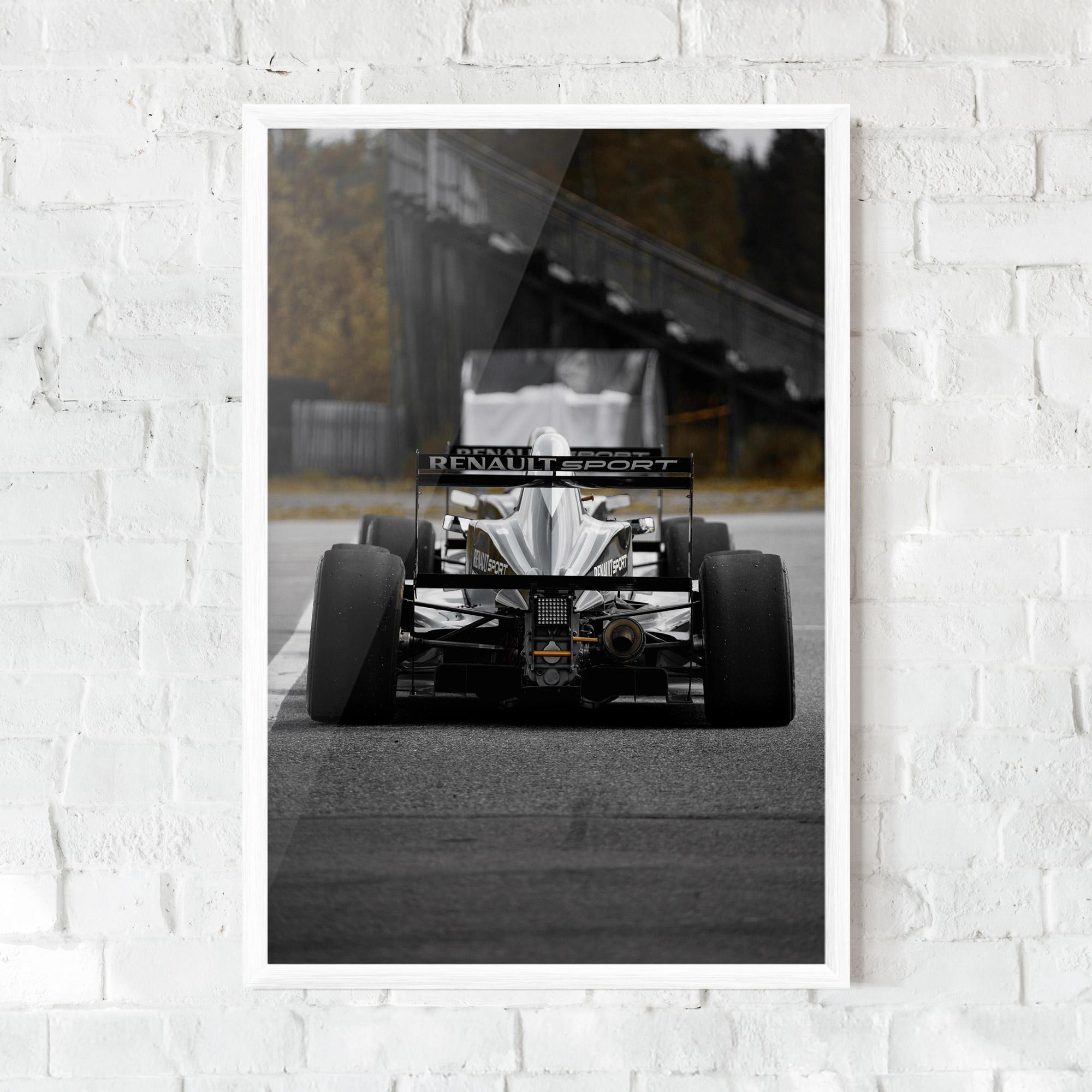 Keretezett Poszter Grey F1 Car mockup 0
