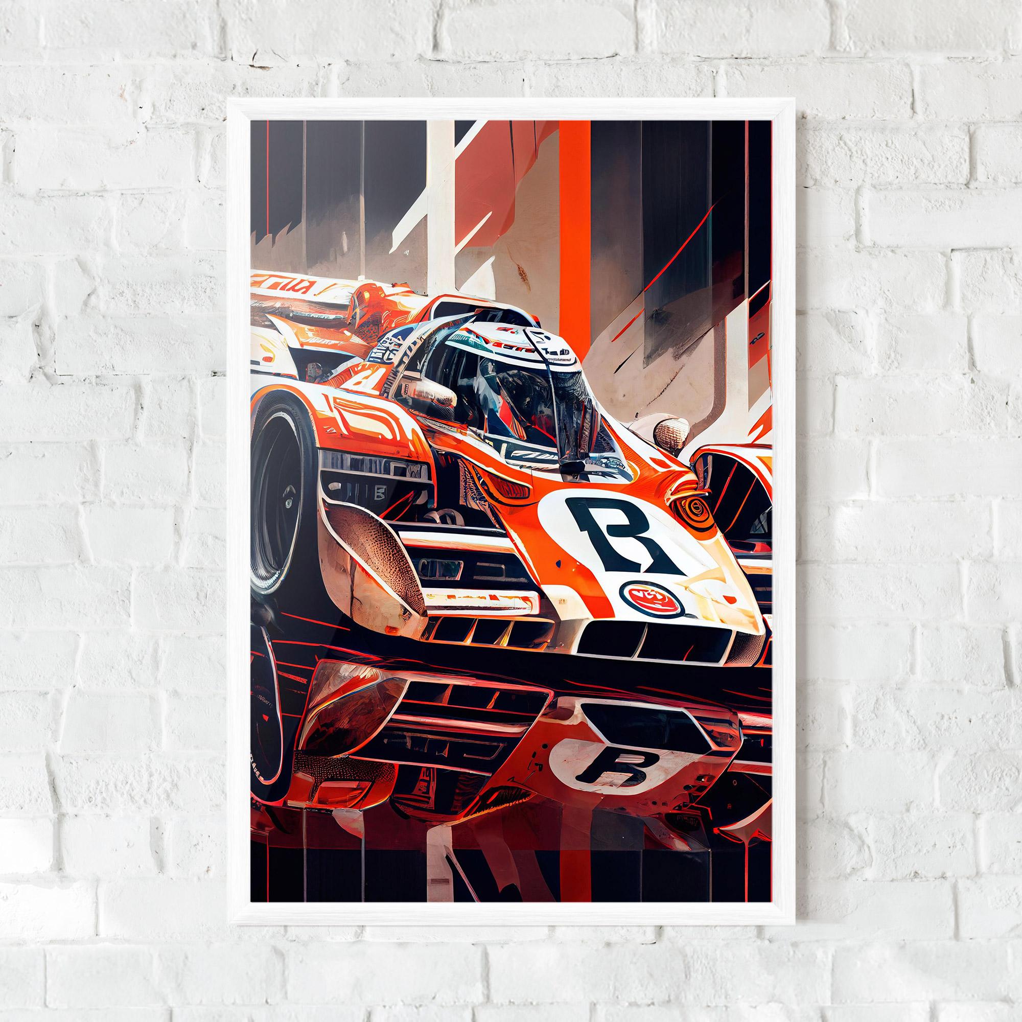 Keretezett Poszter Red White F1 mockup 0