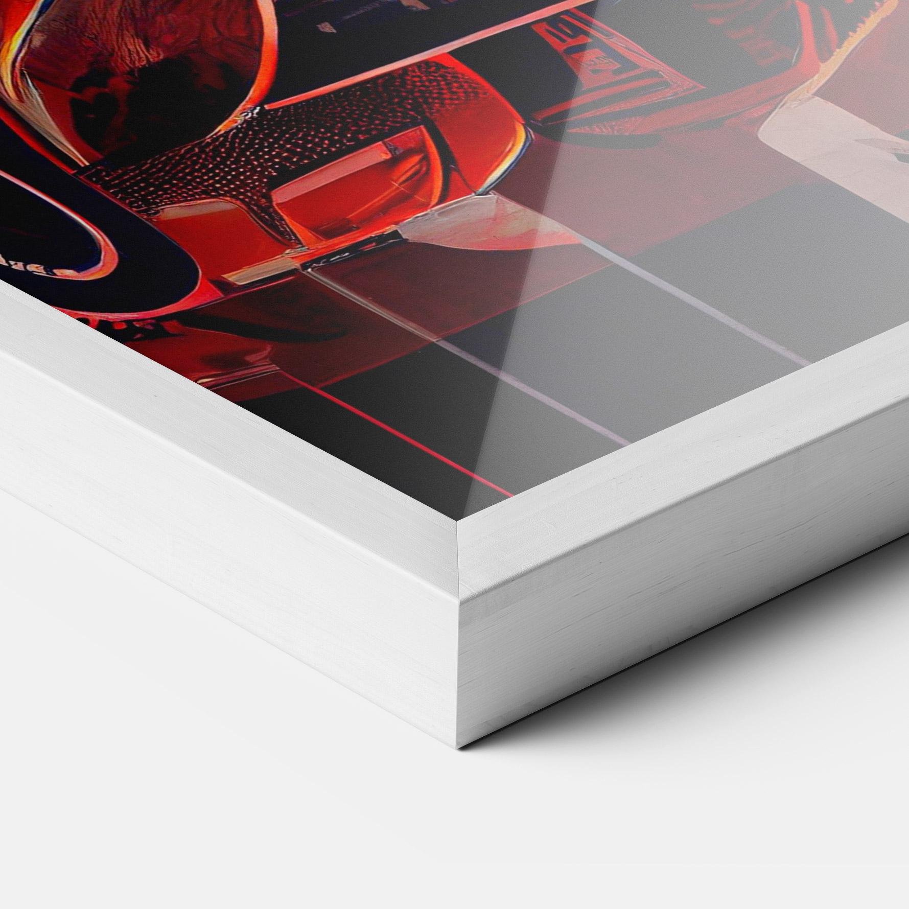 Keretezett Poszter Red White F1 mockup 3