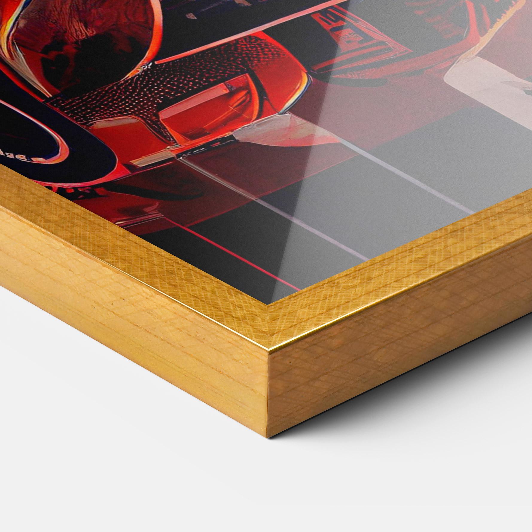 Keretezett Poszter Red White F1 mockup 3