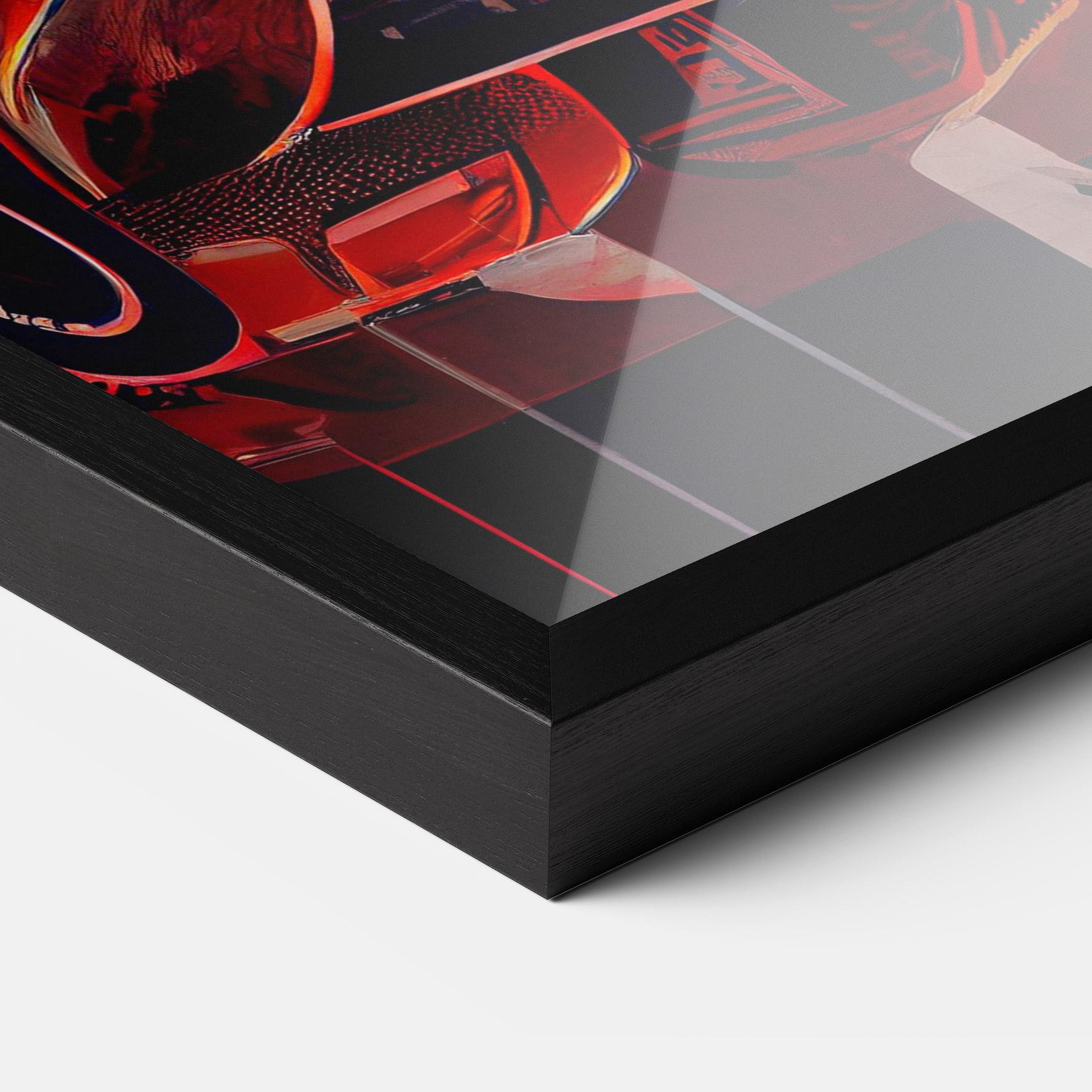 Keretezett Poszter Red White F1 mockup 3