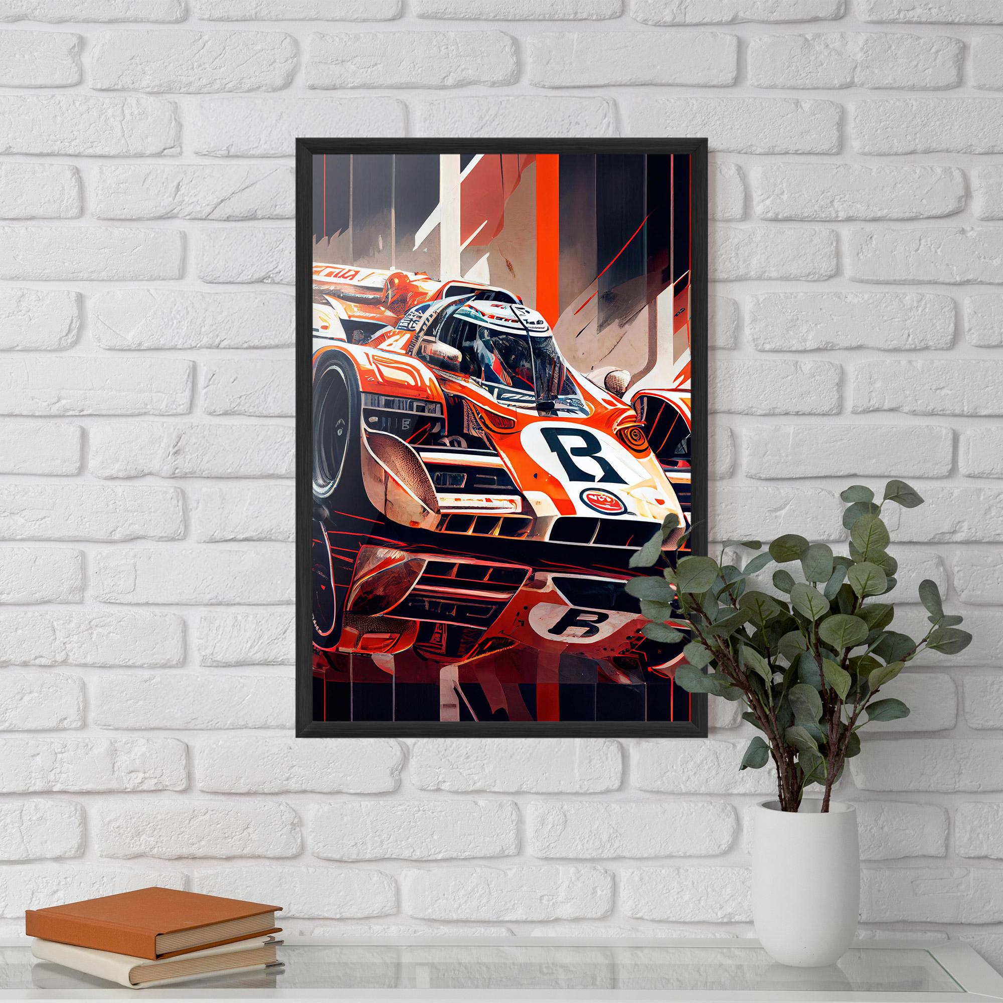 Keretezett Poszter Red White F1 mockup 5