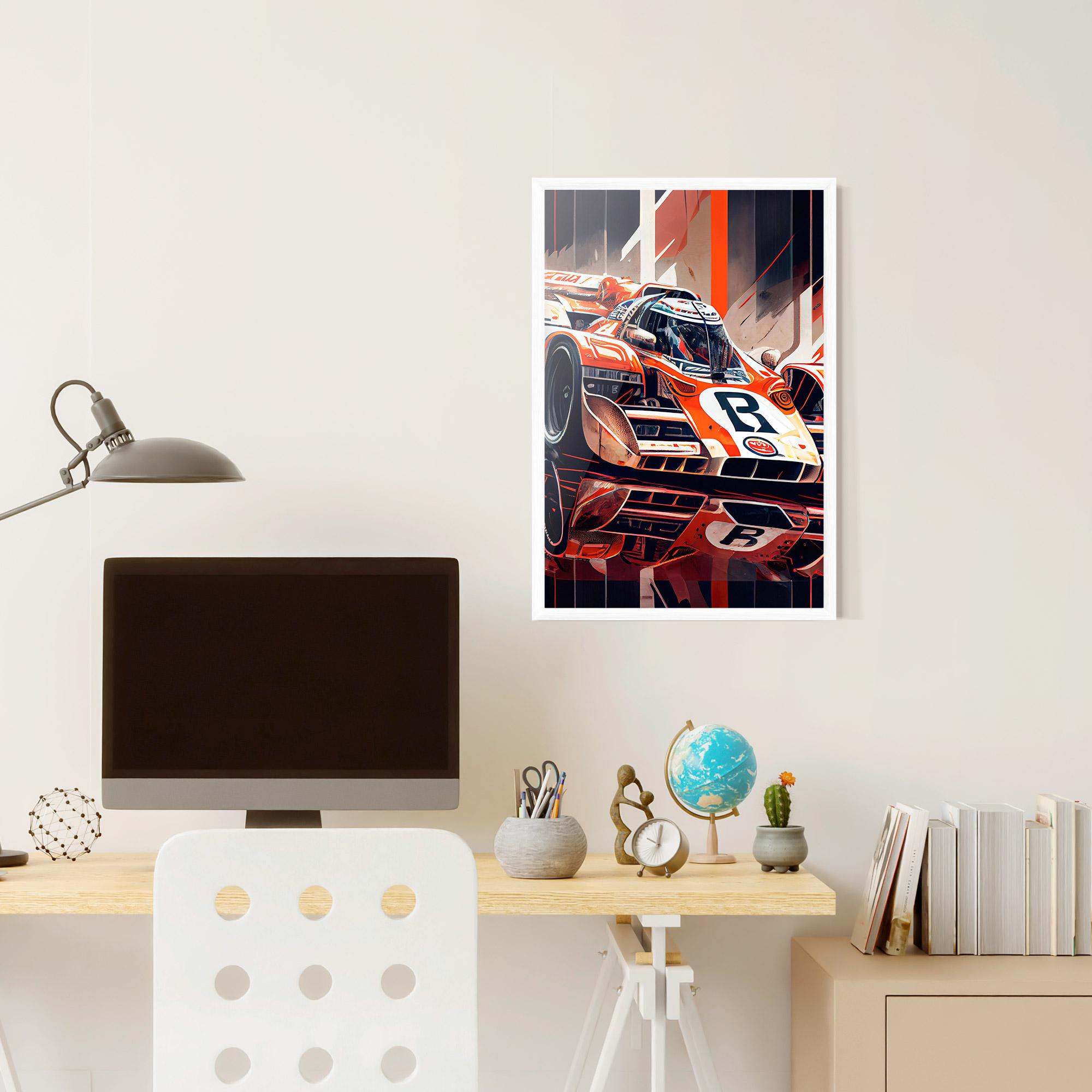 Keretezett Poszter Red White F1 mockup 6