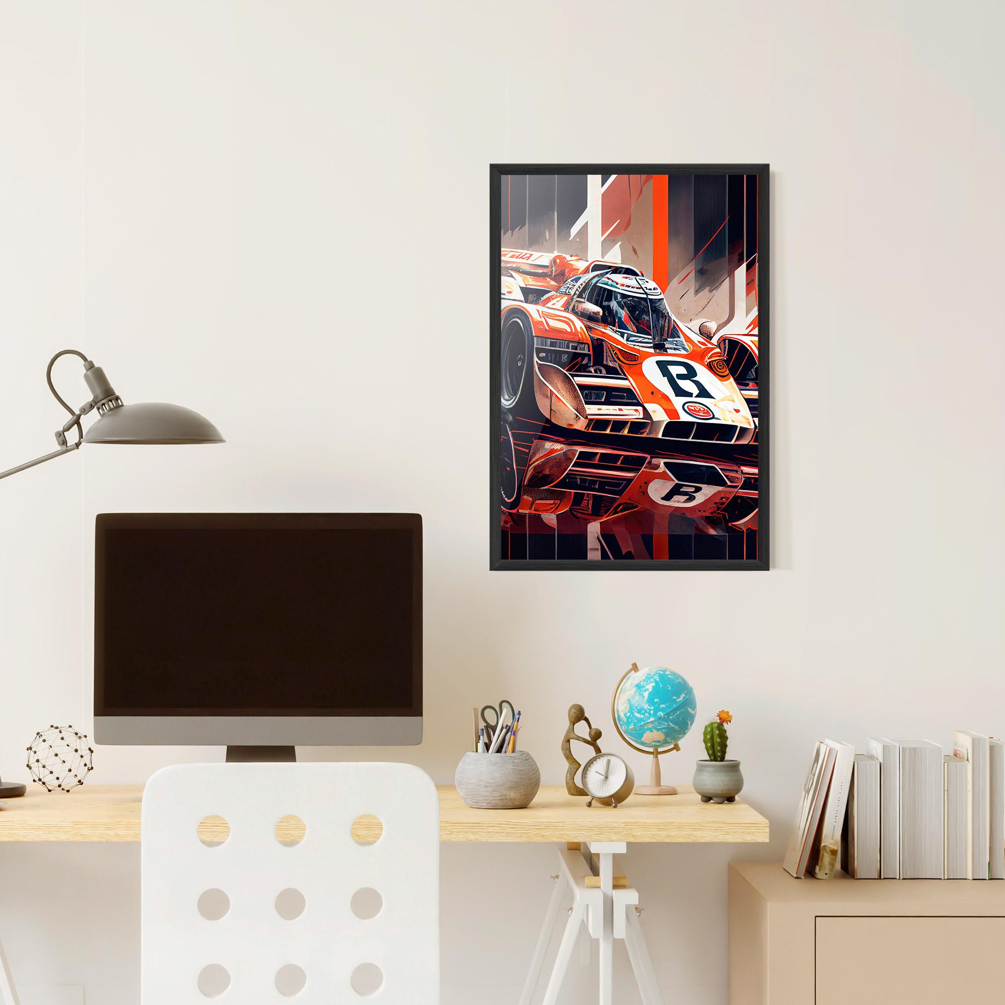 Keretezett Poszter Red White F1 mockup 6