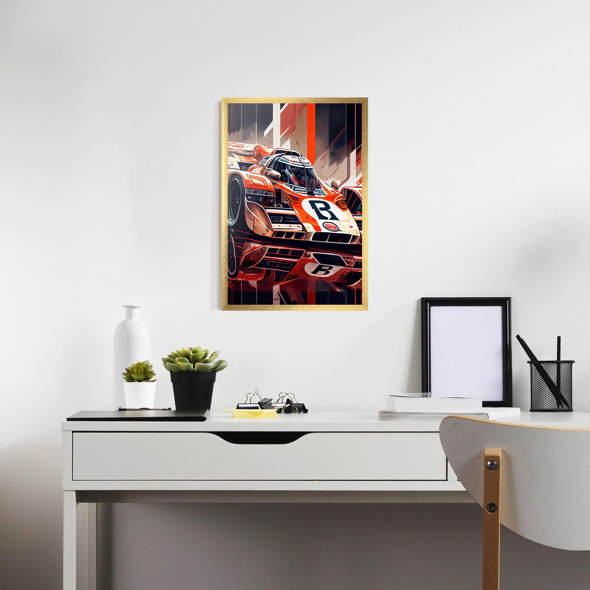 Keretezett Poszter Red White F1 mockup 7