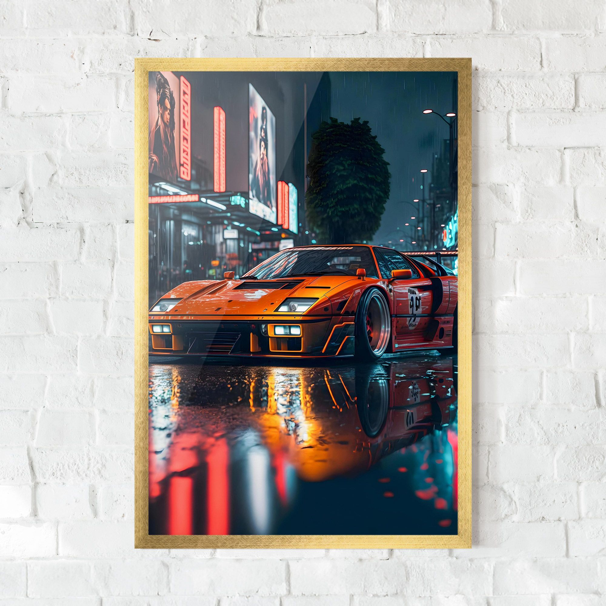 Orange Super Car mockup 0