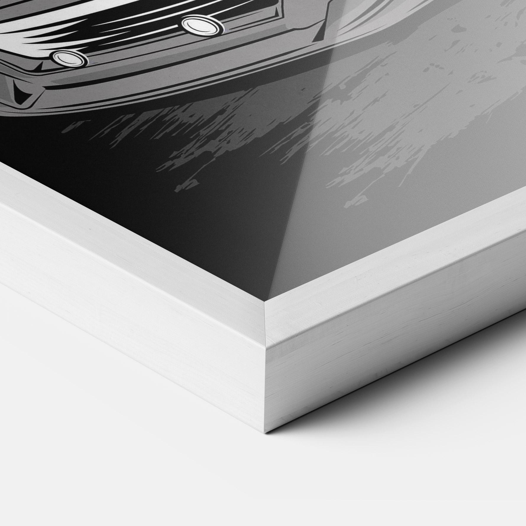 Keretezett Poszter Grey Cool Car mockup 3