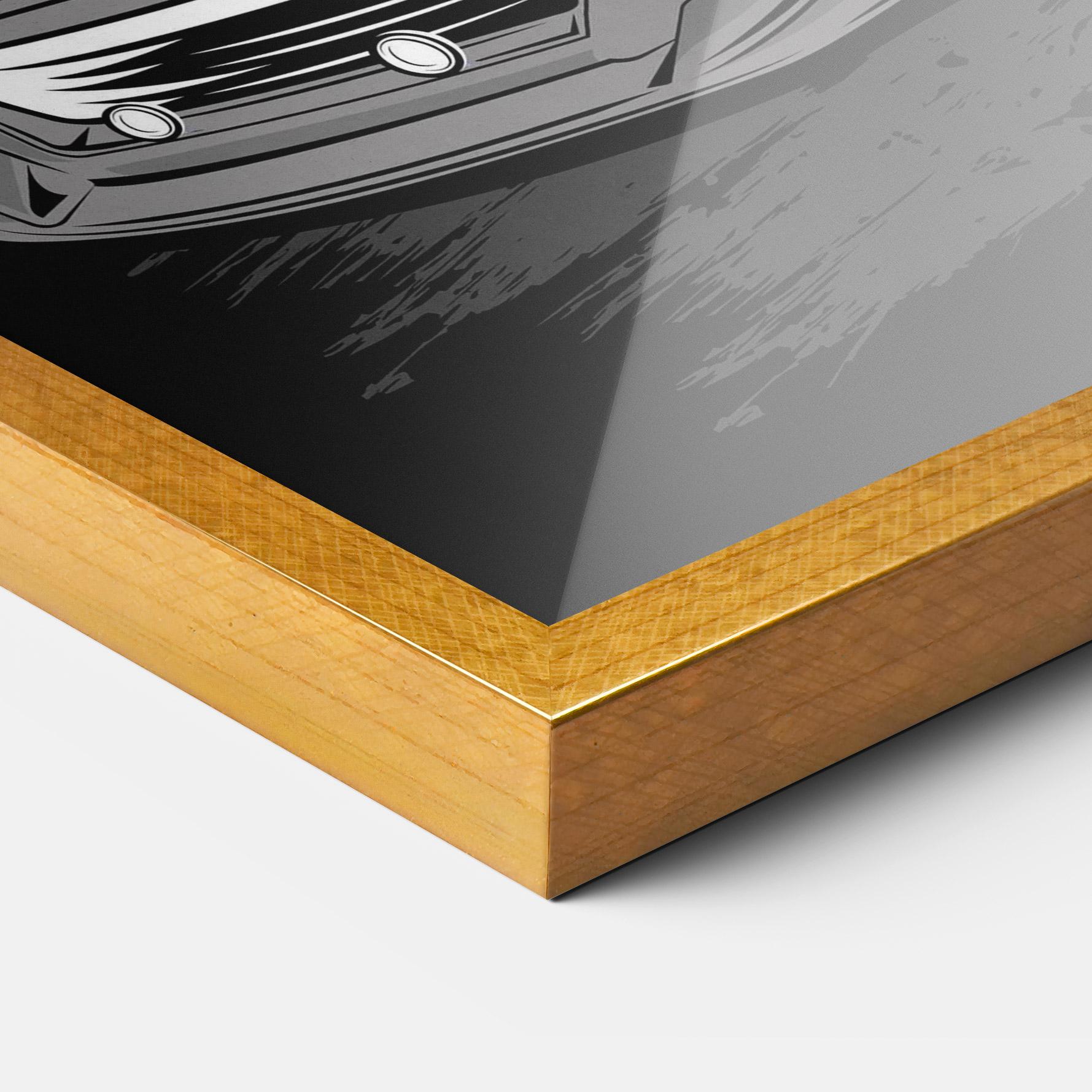 Keretezett Poszter Grey Cool Car mockup 3