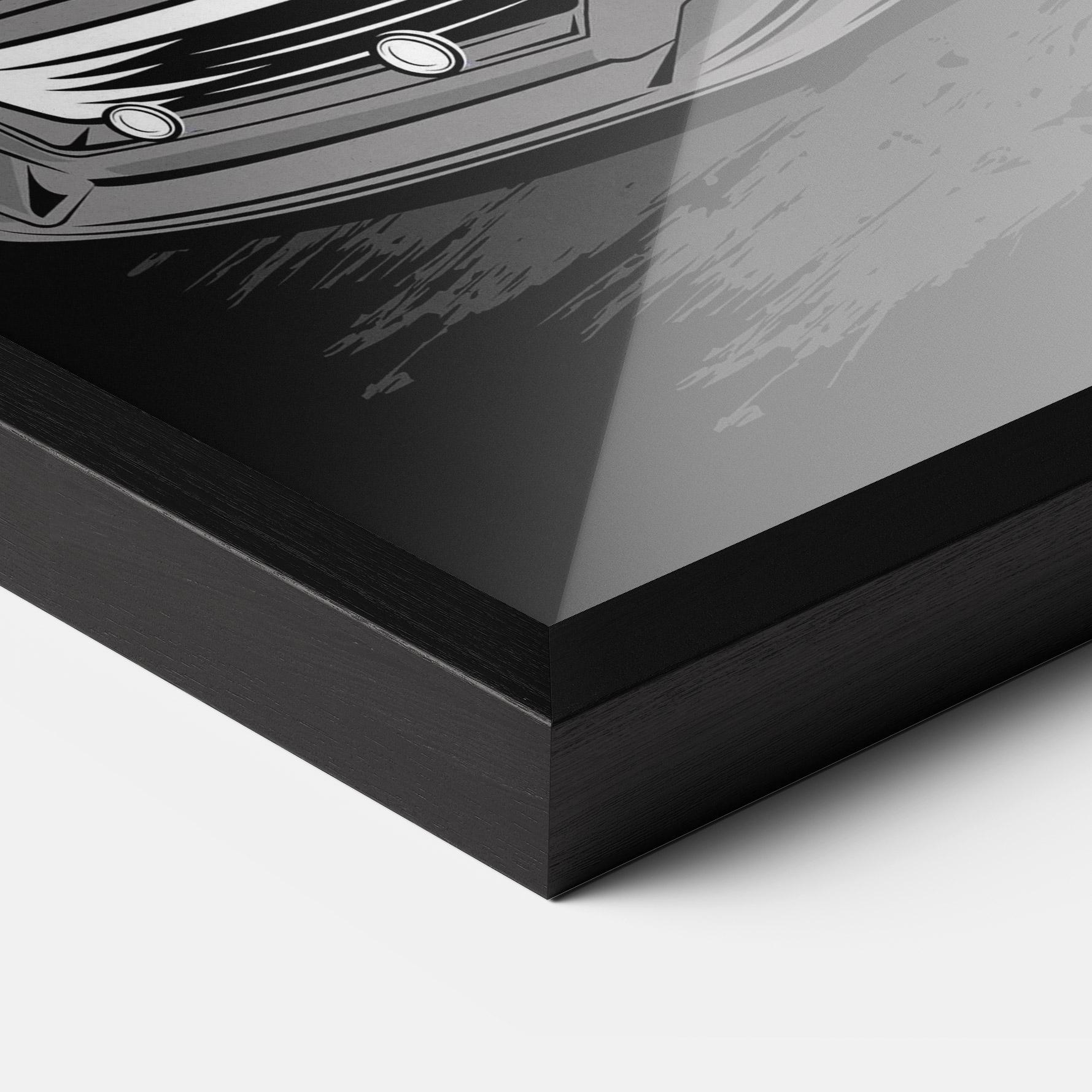 Keretezett Poszter Grey Cool Car mockup 3