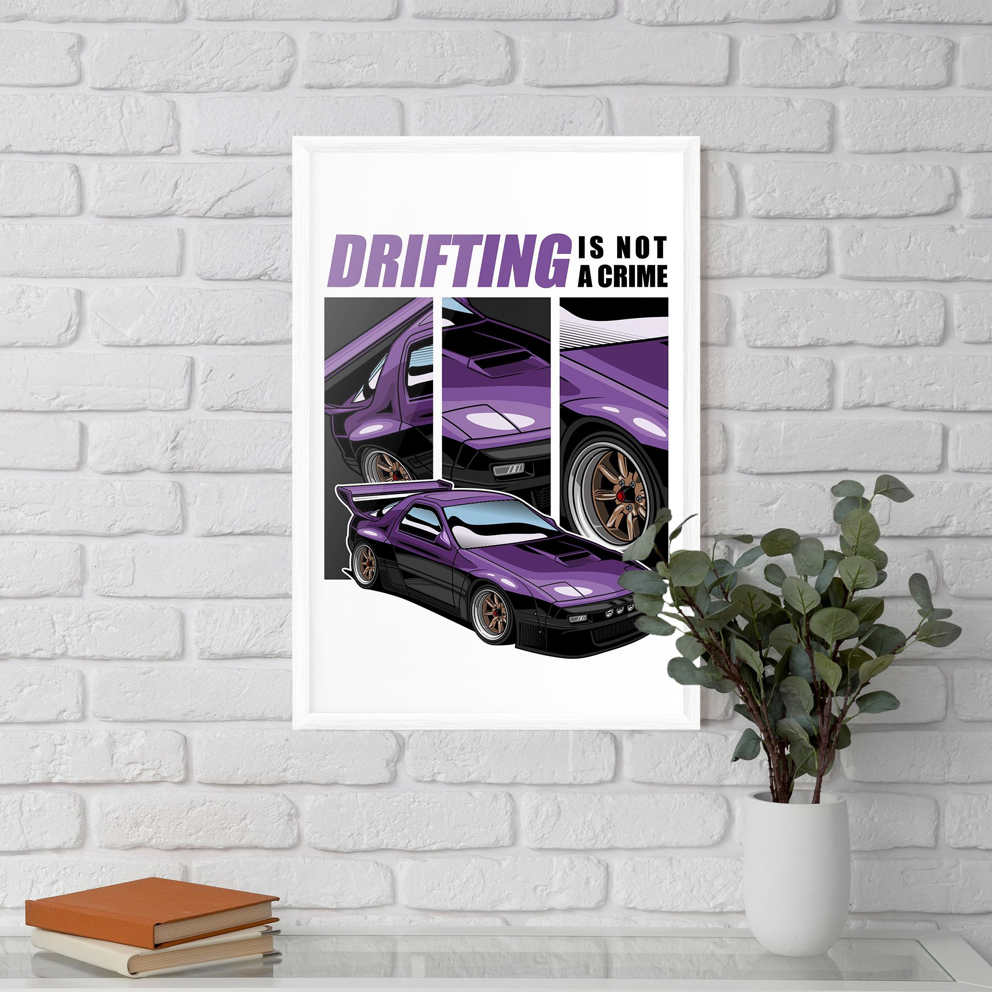 Drift Purple Car mockup 5