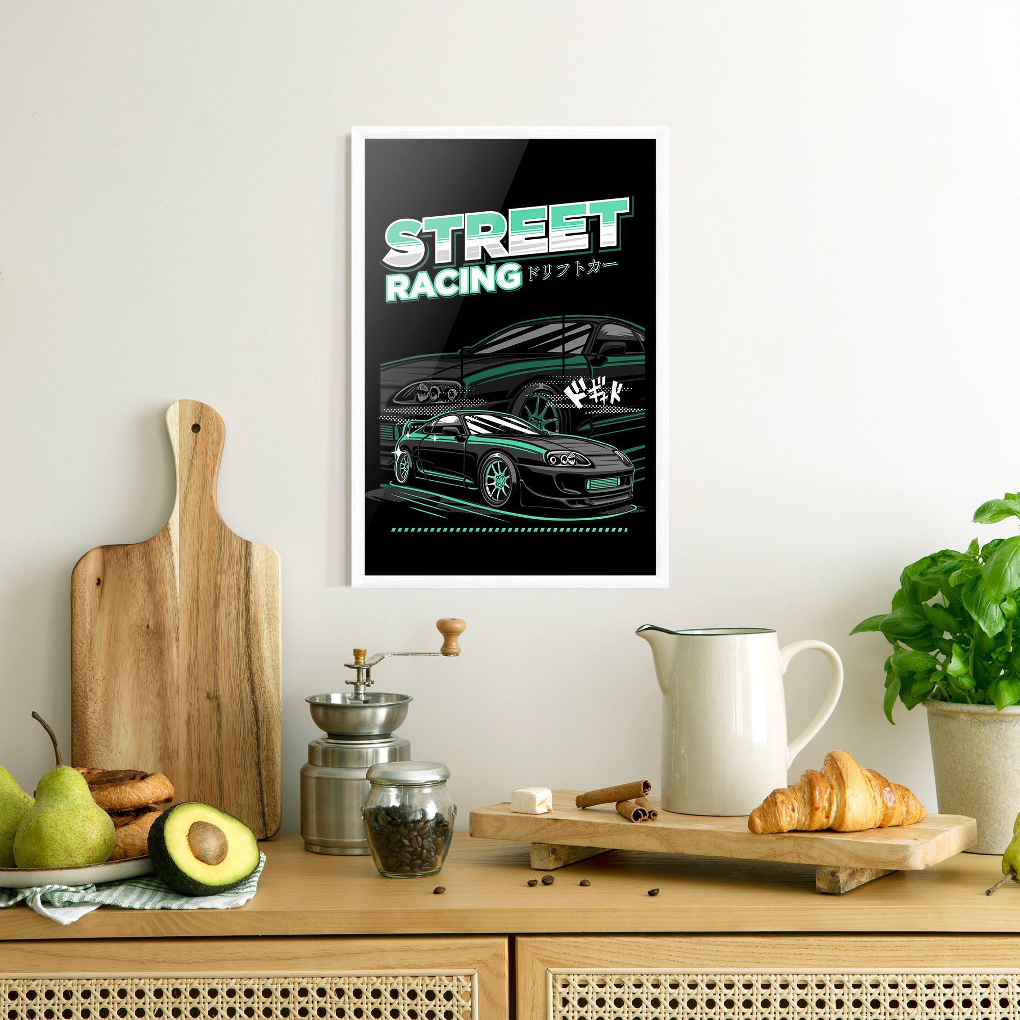 Keretezett Poszter Street Racing mockup 8