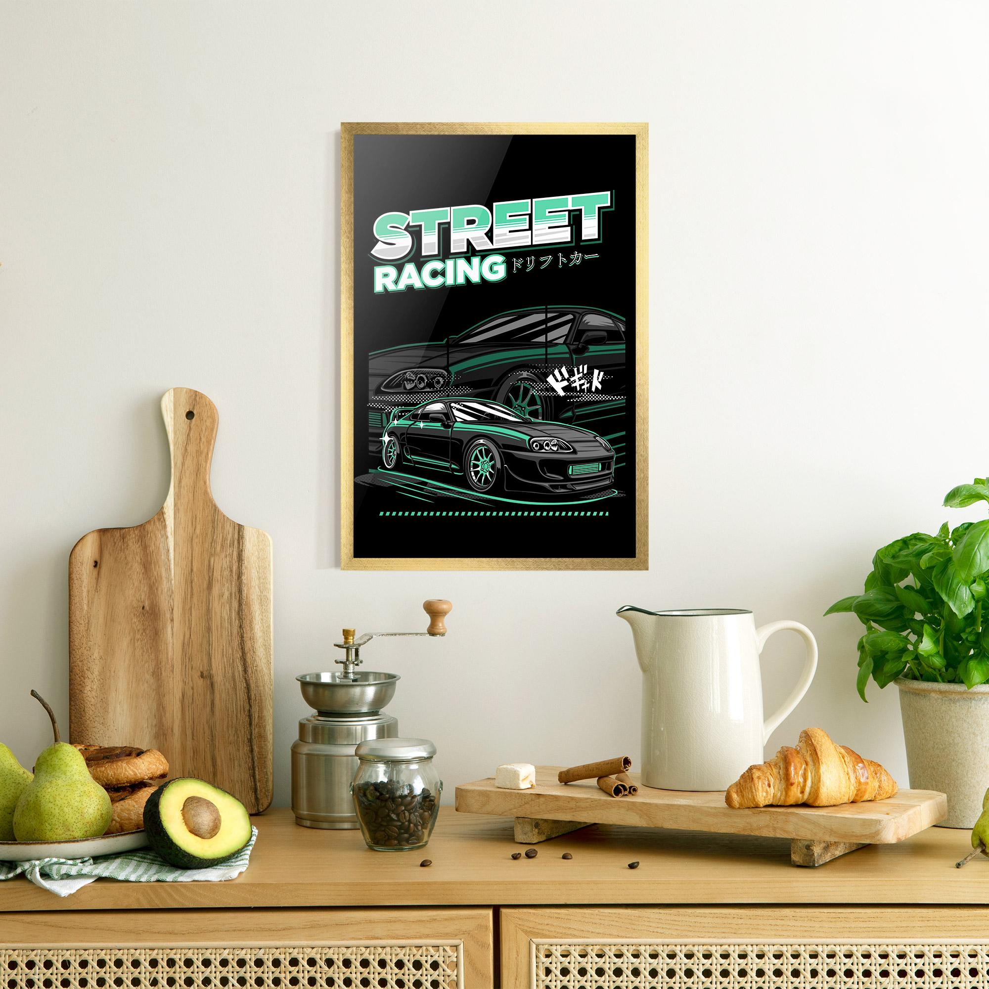 Keretezett Poszter Street Racing mockup 8