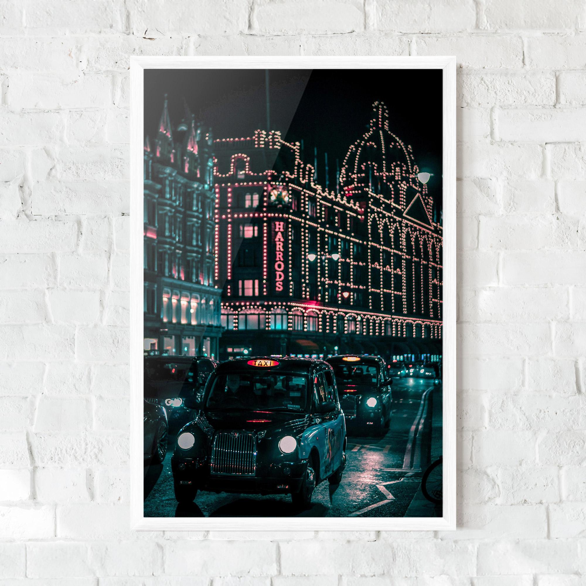 Keretezett Poszter City Lights Car mockup 0