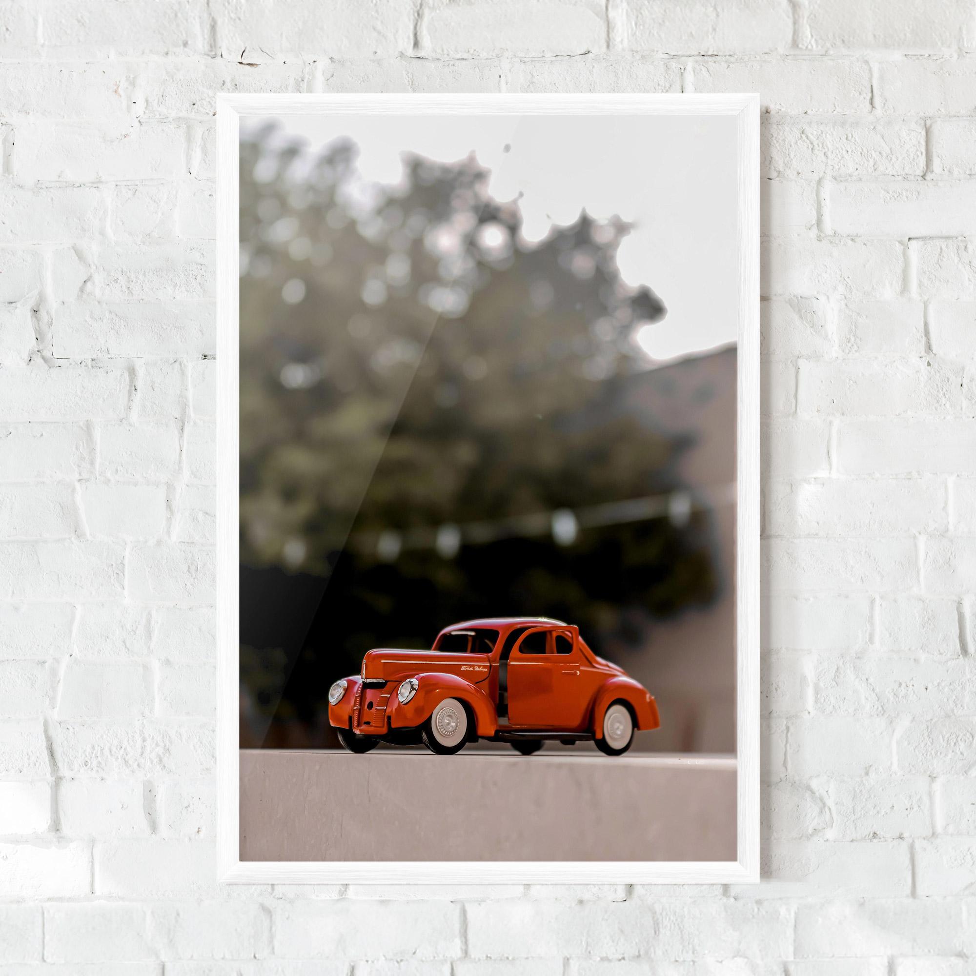 Keretezett Poszter Orange Toy Car mockup 0