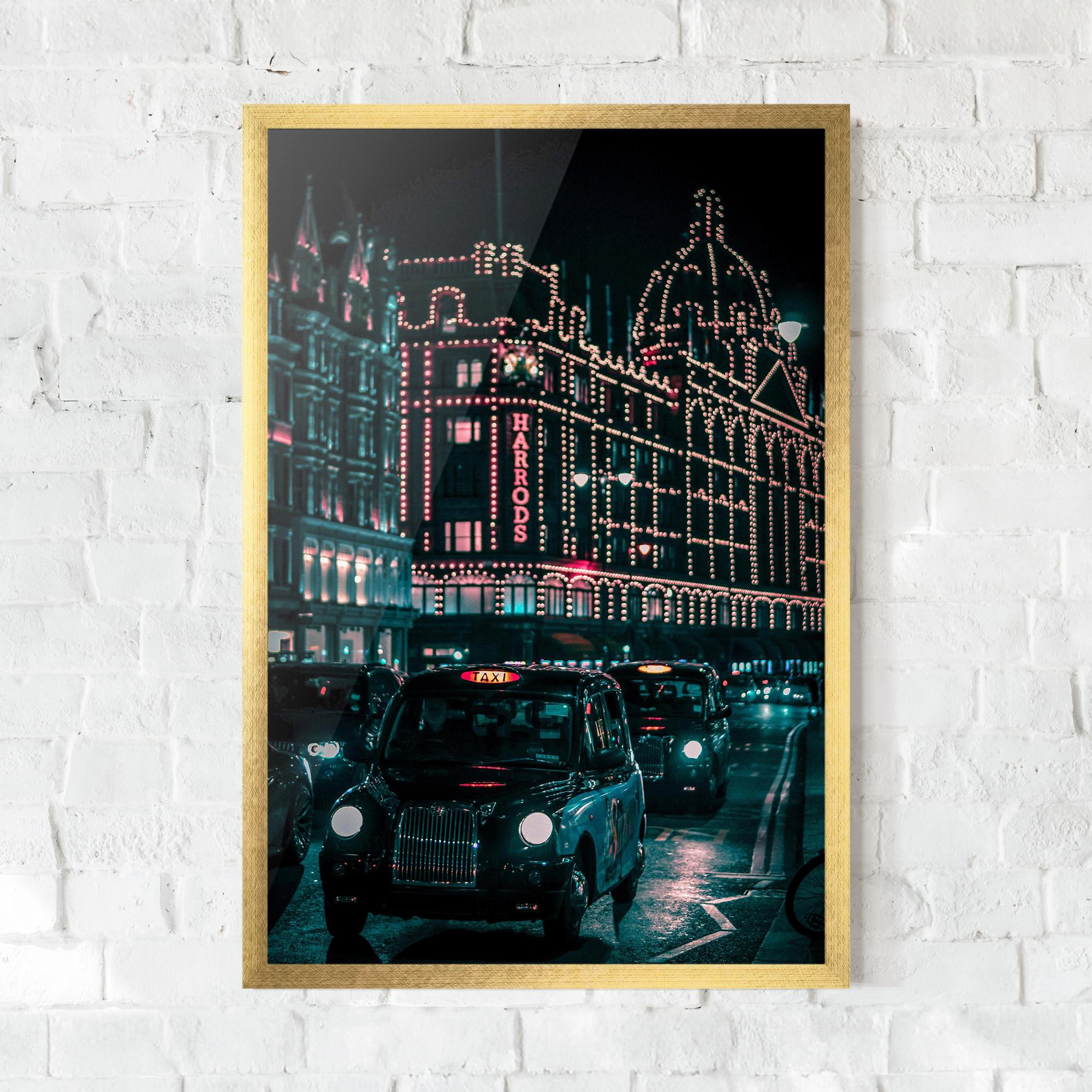Keretezett Poszter City Lights Car mockup 0
