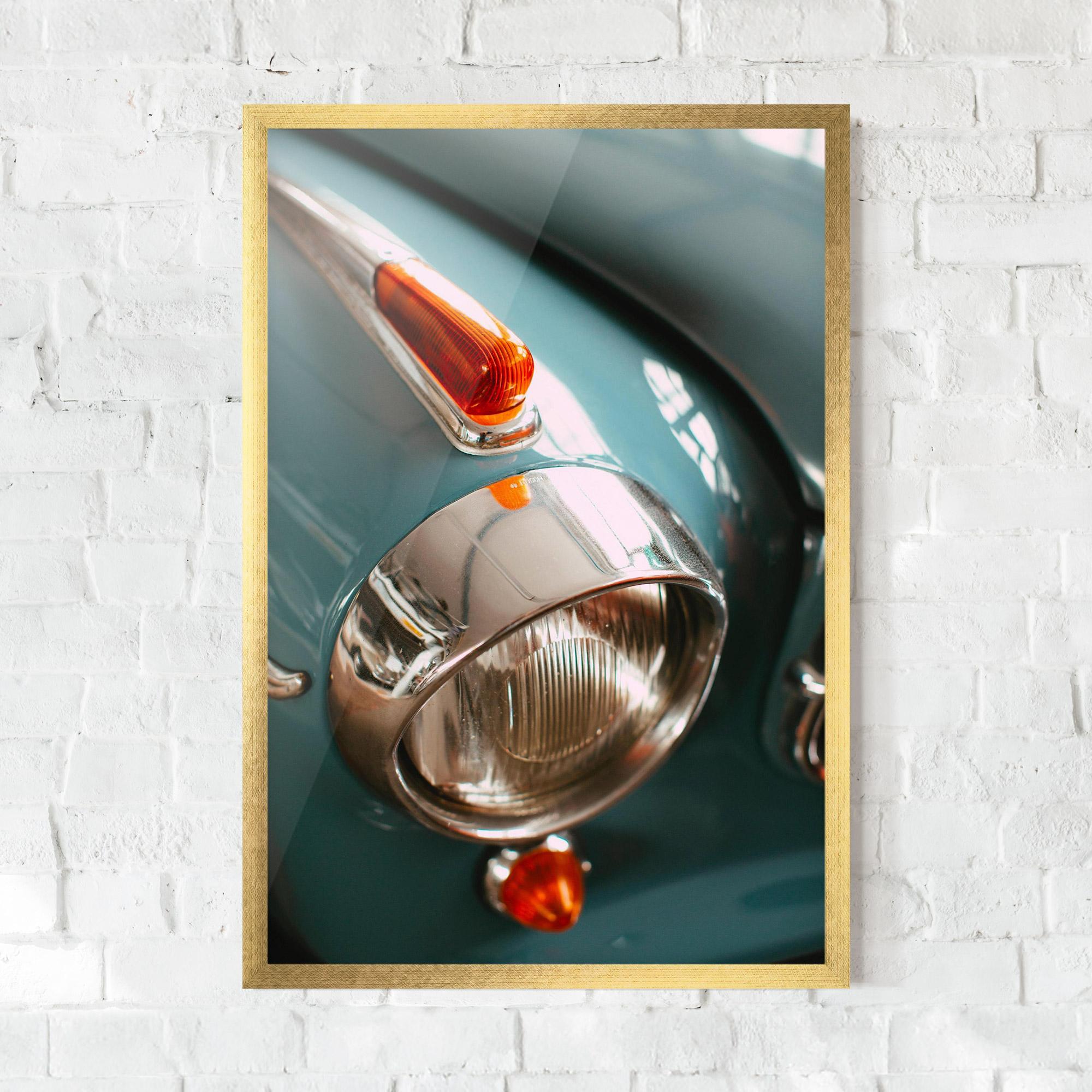 Keretezett Poszter Green Closeup Car mockup 0