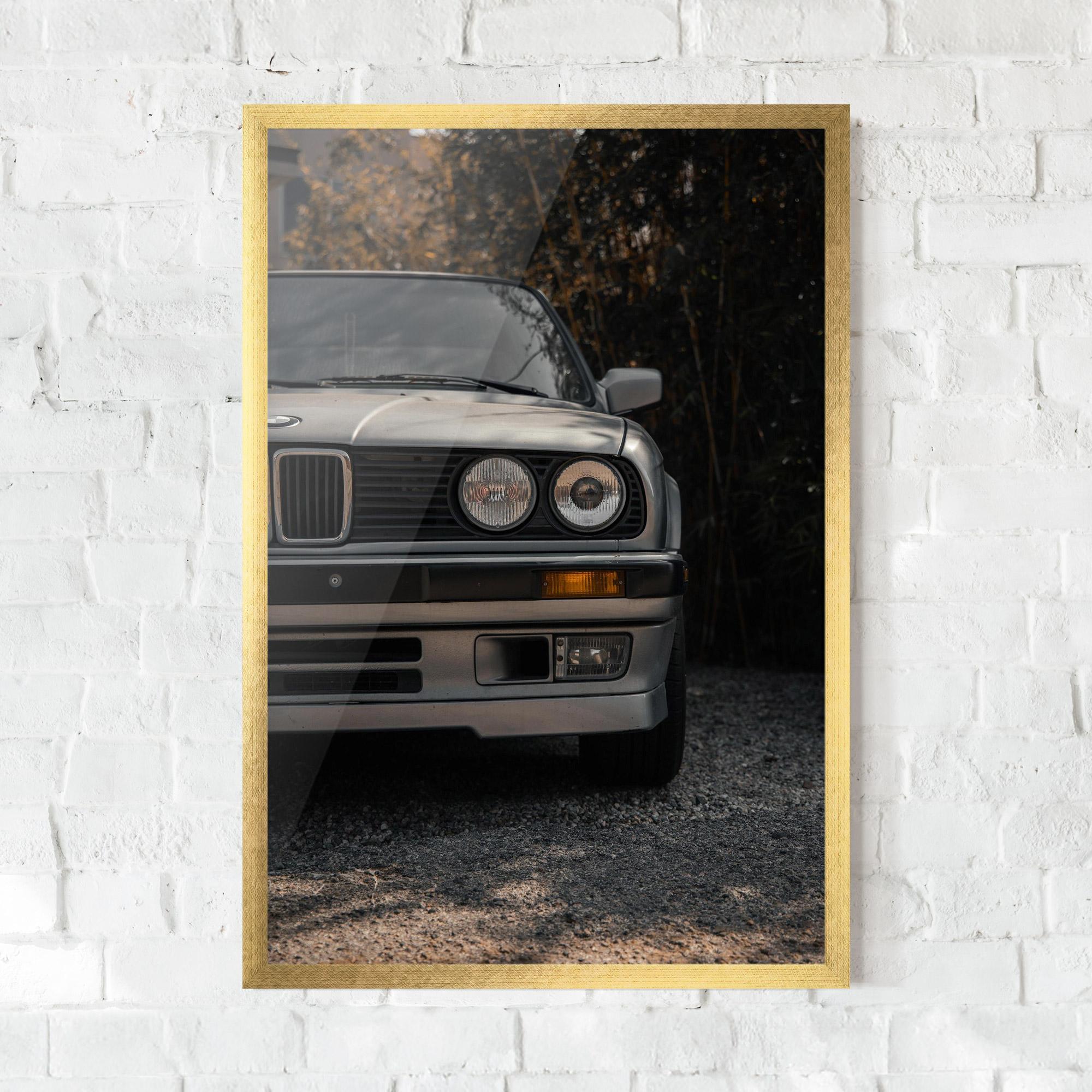 Keretezett Poszter Old Bmw Car mockup 0