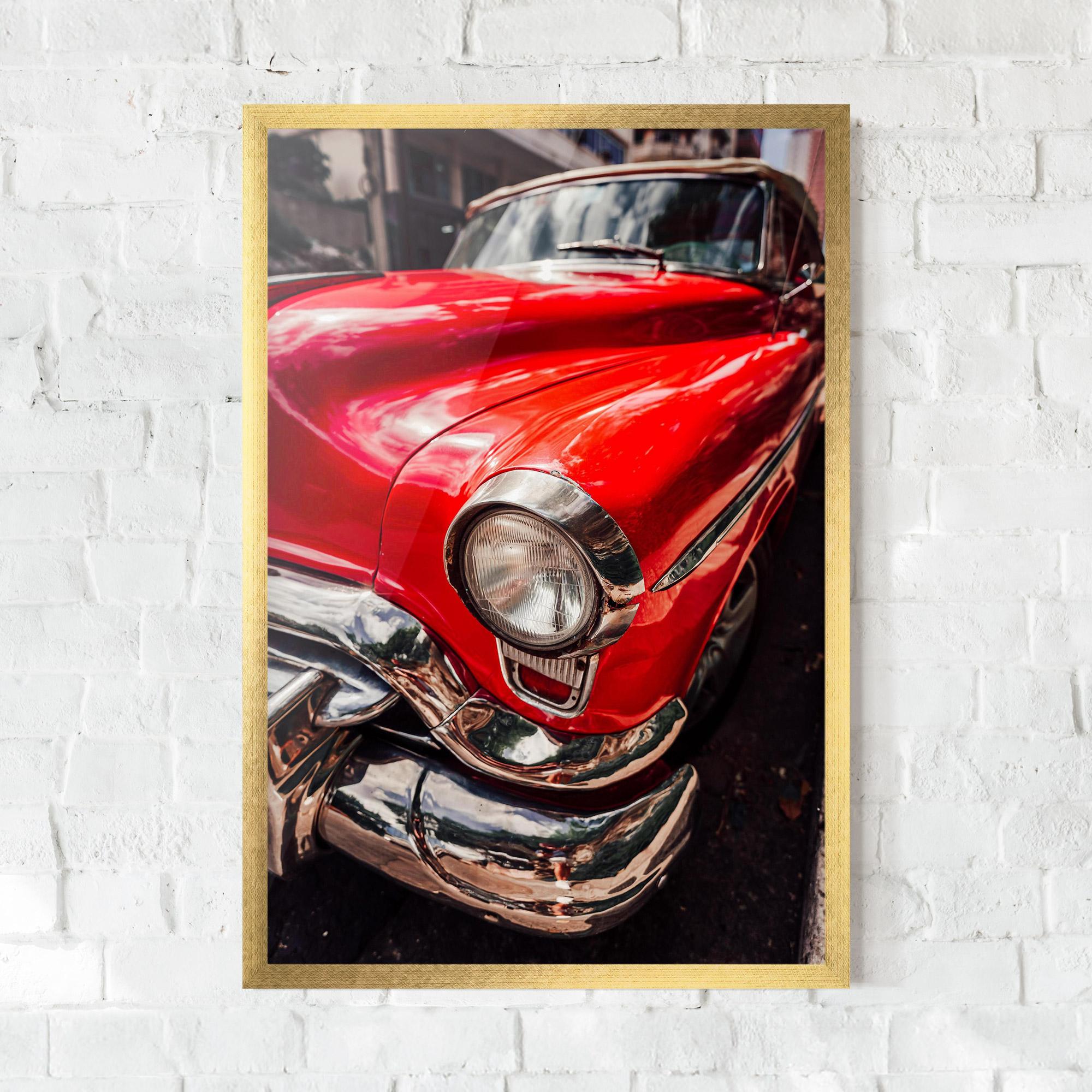 Keretezett Poszter Shiny Old Car mockup 0