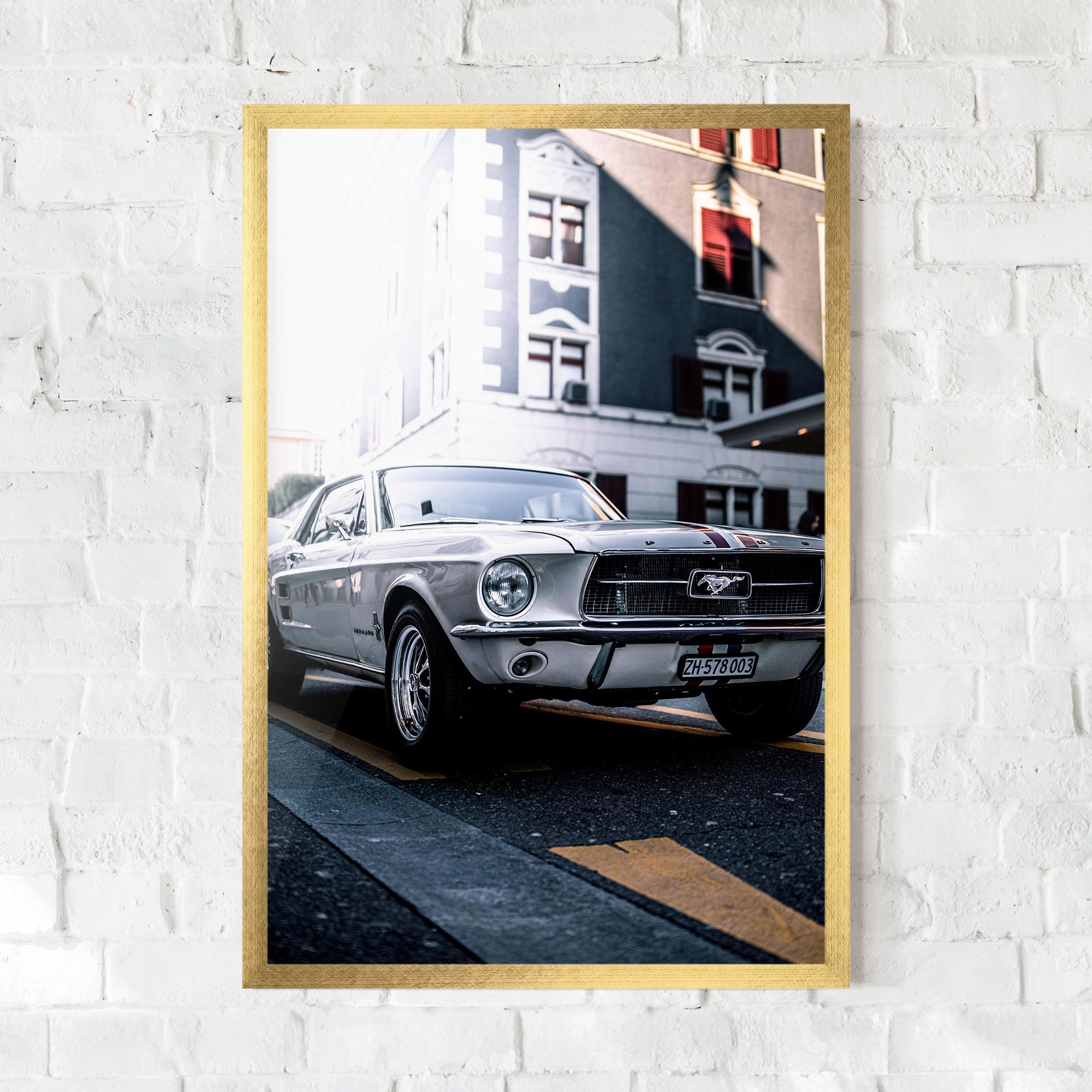 Vintage White Car mockup 0