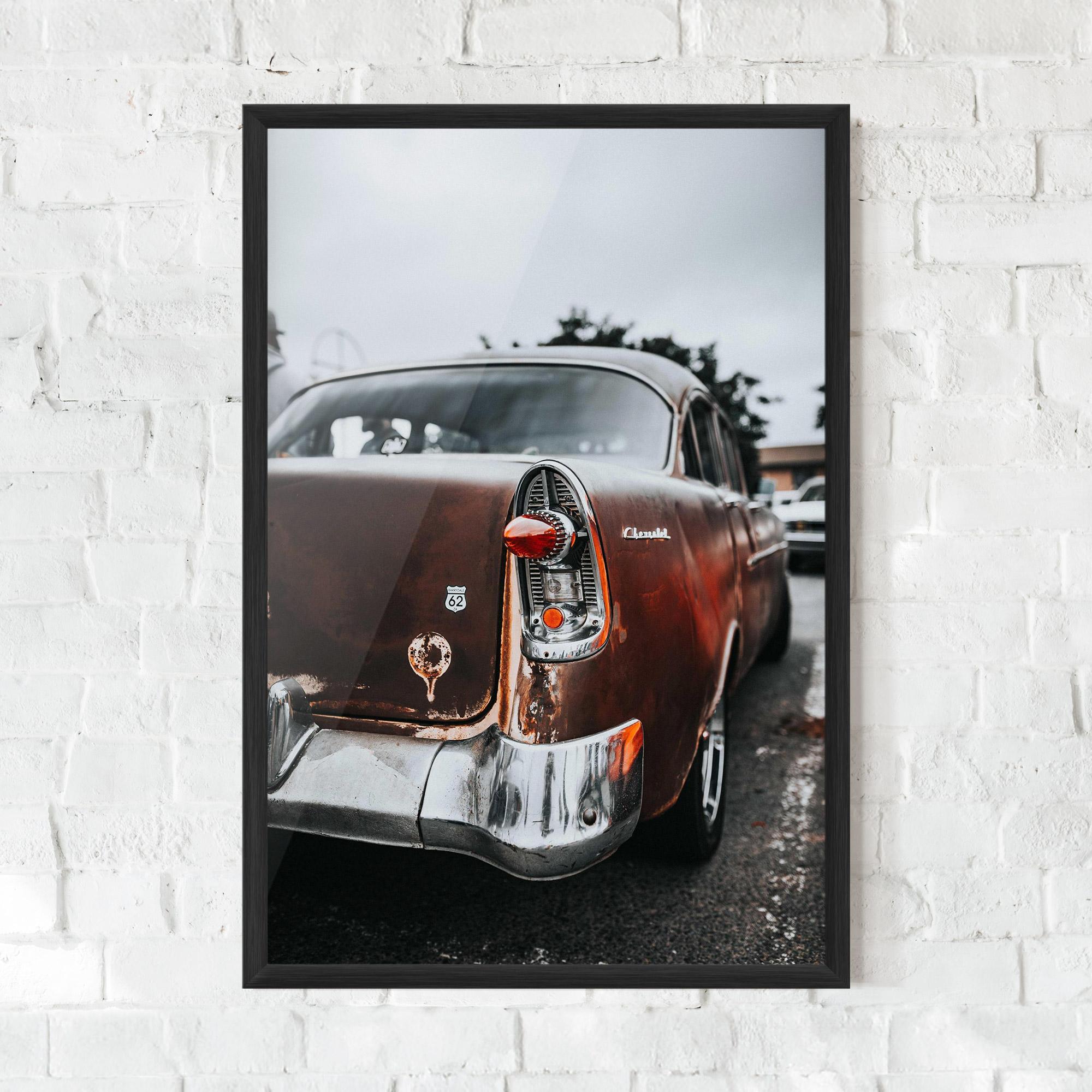 Keretezett Poszter Car Old Brown mockup 0