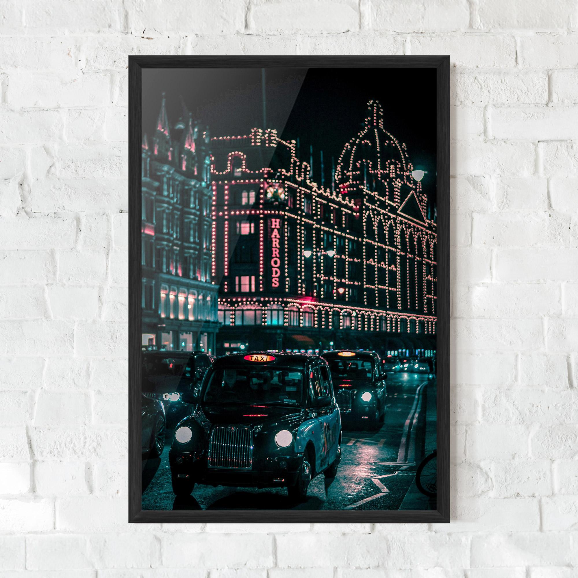 Keretezett Poszter City Lights Car mockup 0