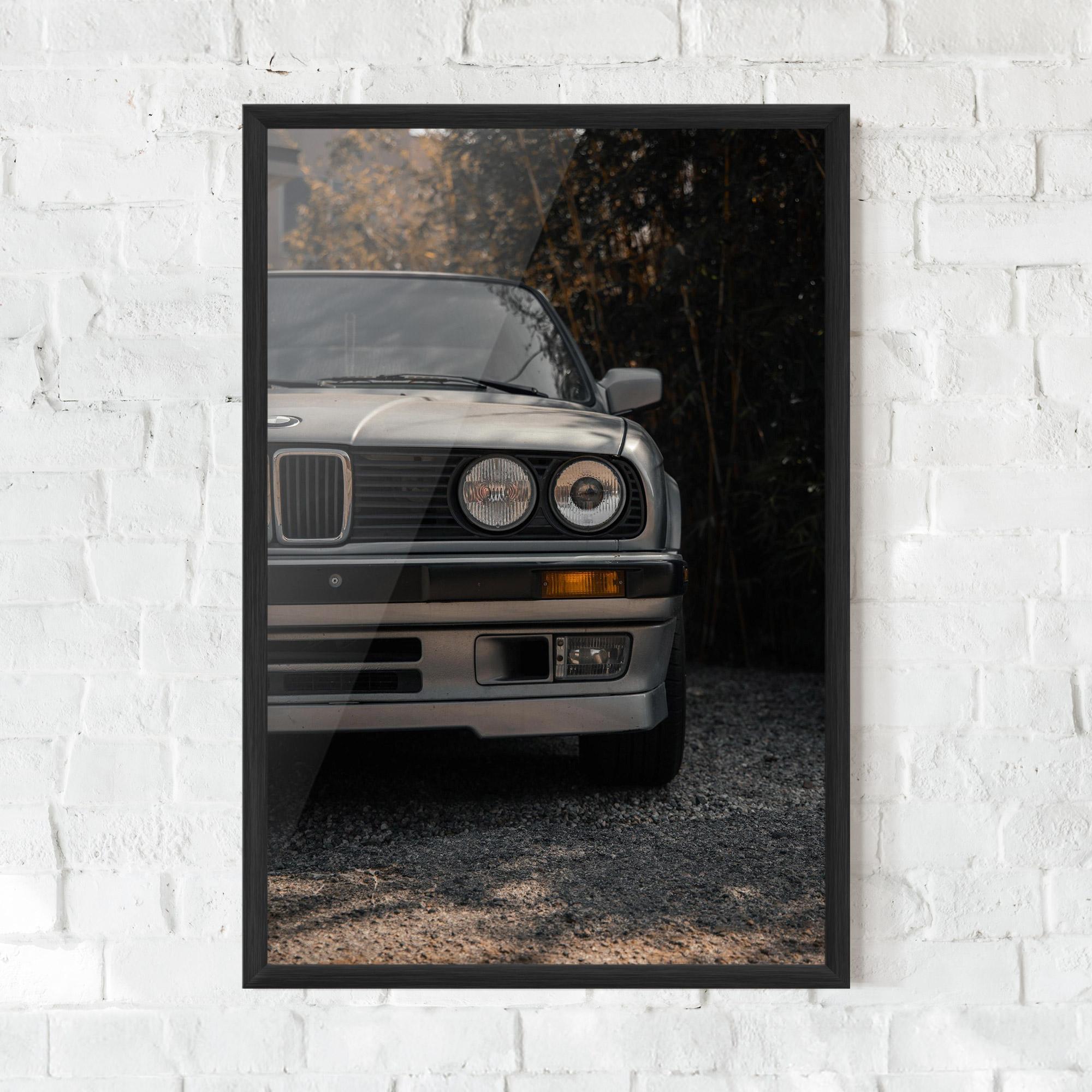 Keretezett Poszter Old Bmw Car mockup 0