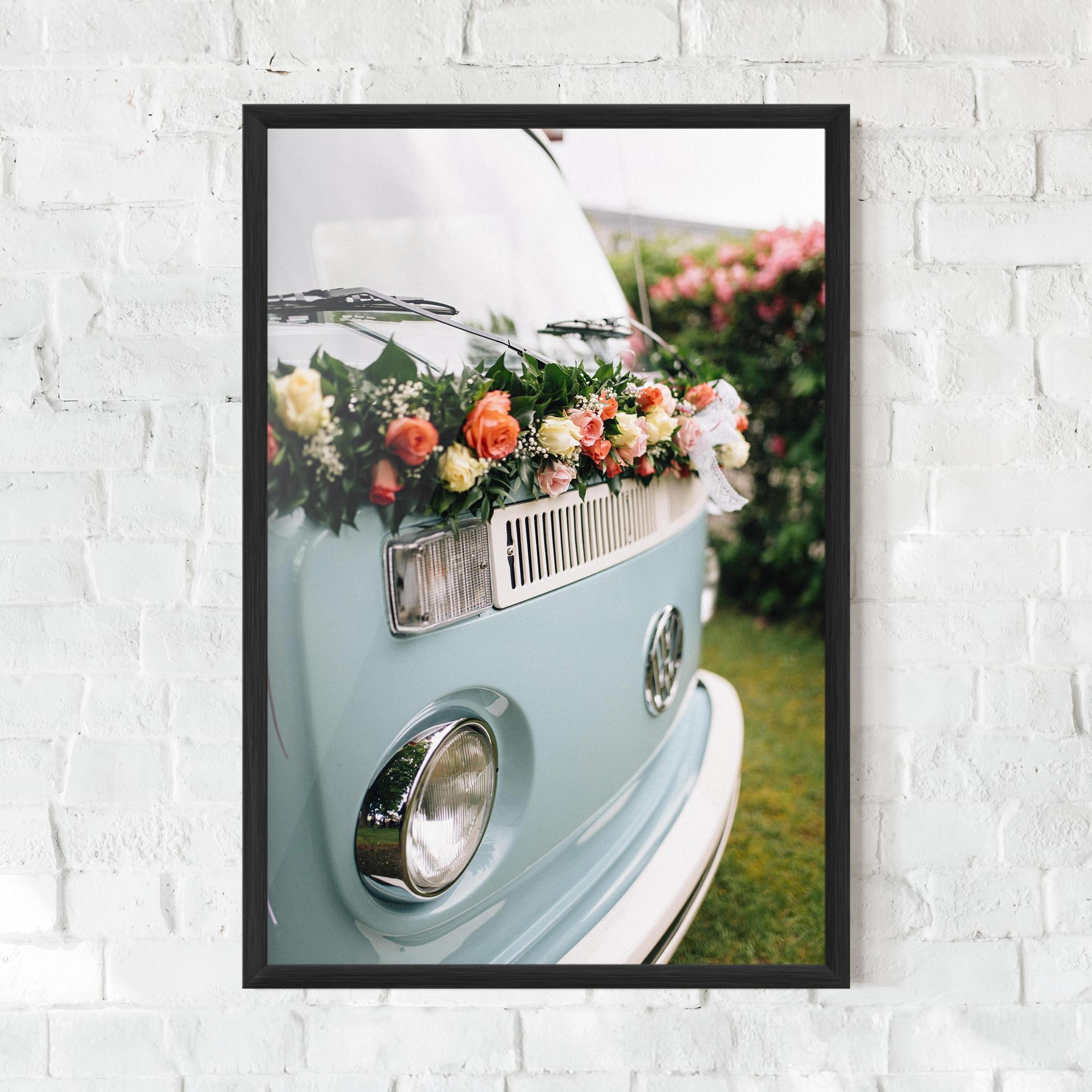 Keretezett Poszter Vintage Rose Van mockup 0