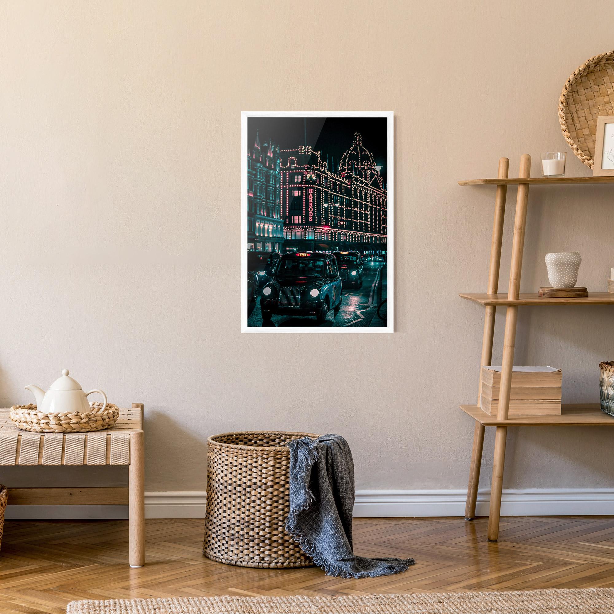 Keretezett Poszter City Lights Car mockup 9