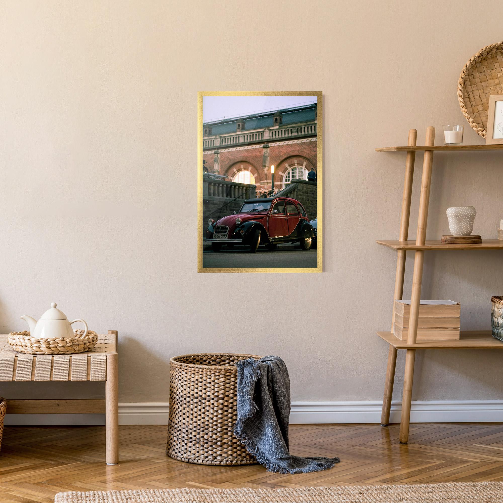 Keretezett Poszter Beautiful Old Car mockup 9