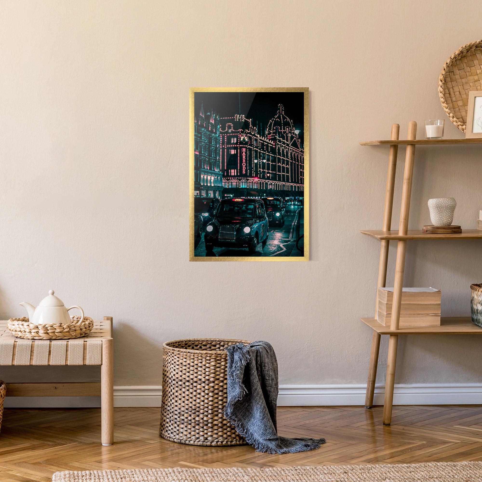 Keretezett Poszter City Lights Car mockup 9