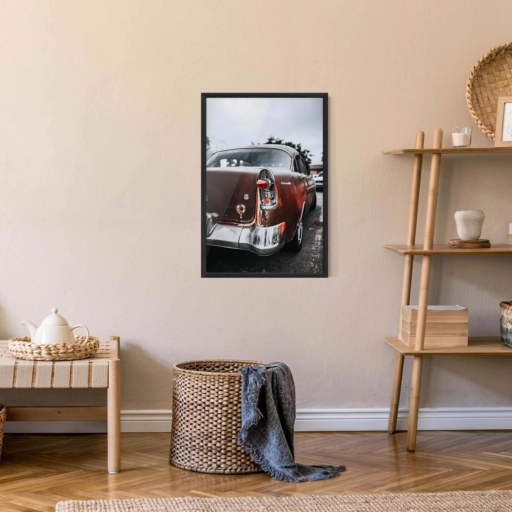 Keretezett Poszter Car Old Brown mockup 9