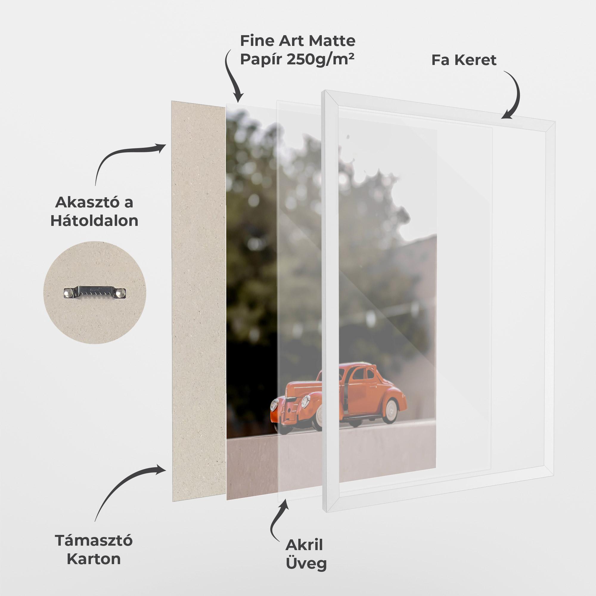 Keretezett Poszter Orange Toy Car mockup 1