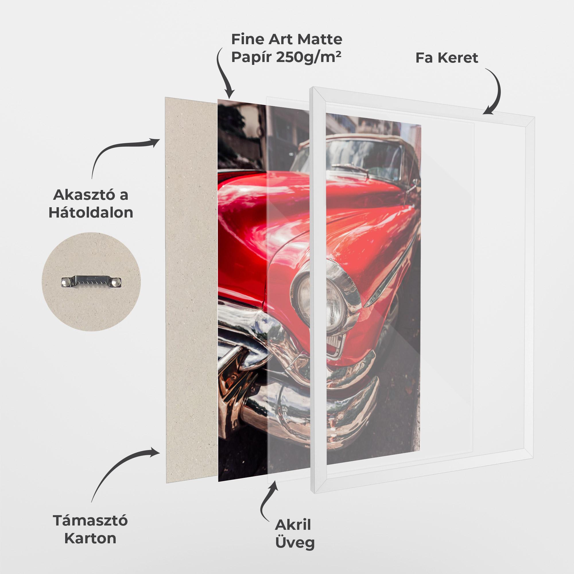 Keretezett Poszter Shiny Old Car mockup 1